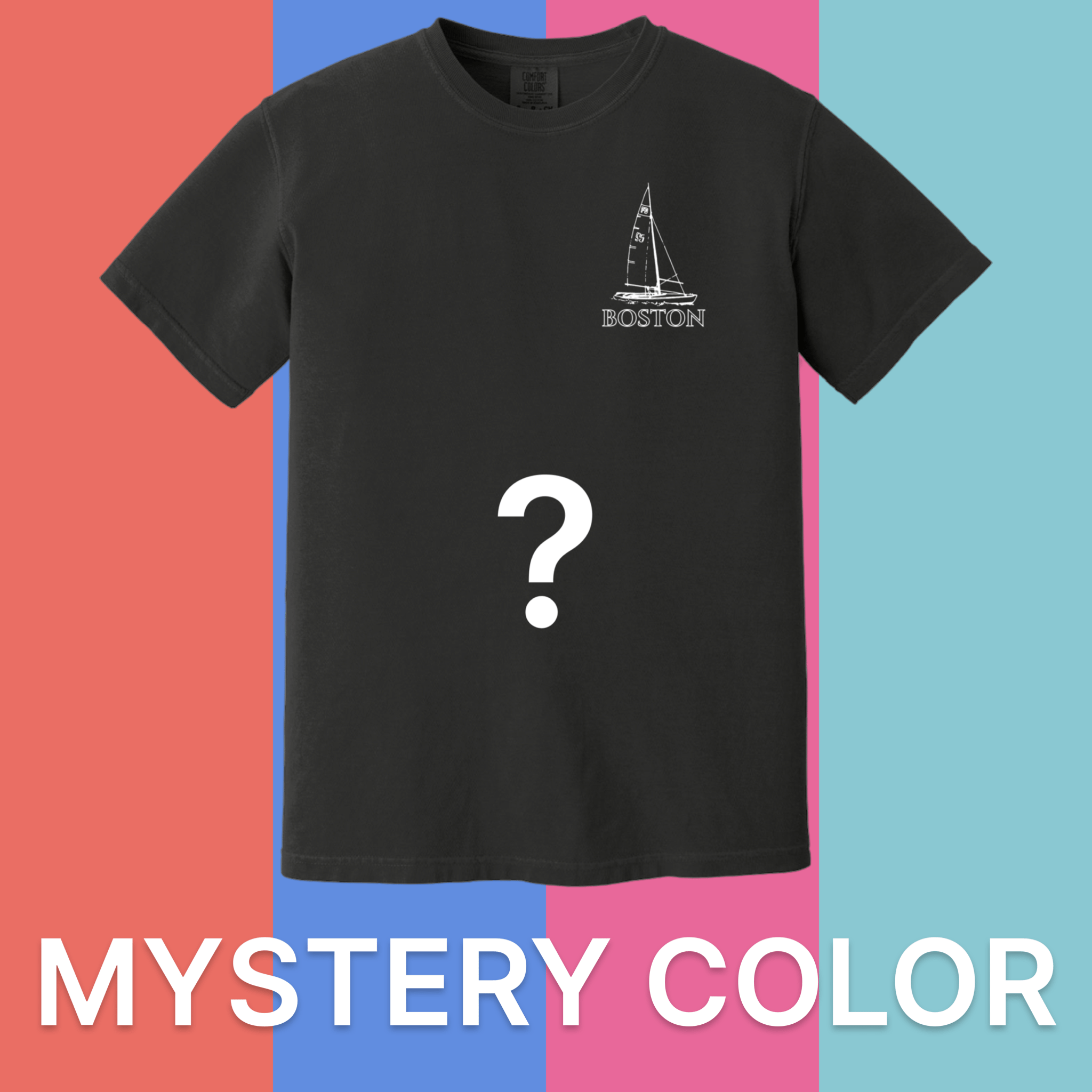 Cape Cod Clothing Company Boston Sailboat Comfort Colors T-Shirt - Mystery Color
