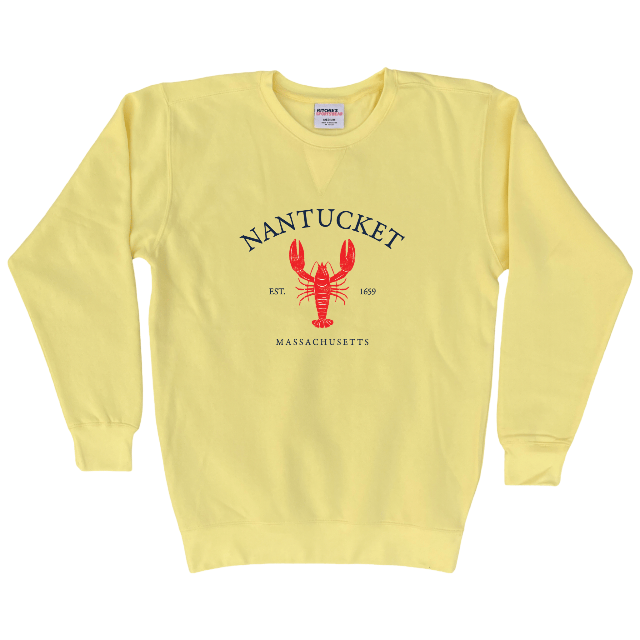 Cape Cod Clothing Company Nantucket Vintage Lobster Fleece Crewneck