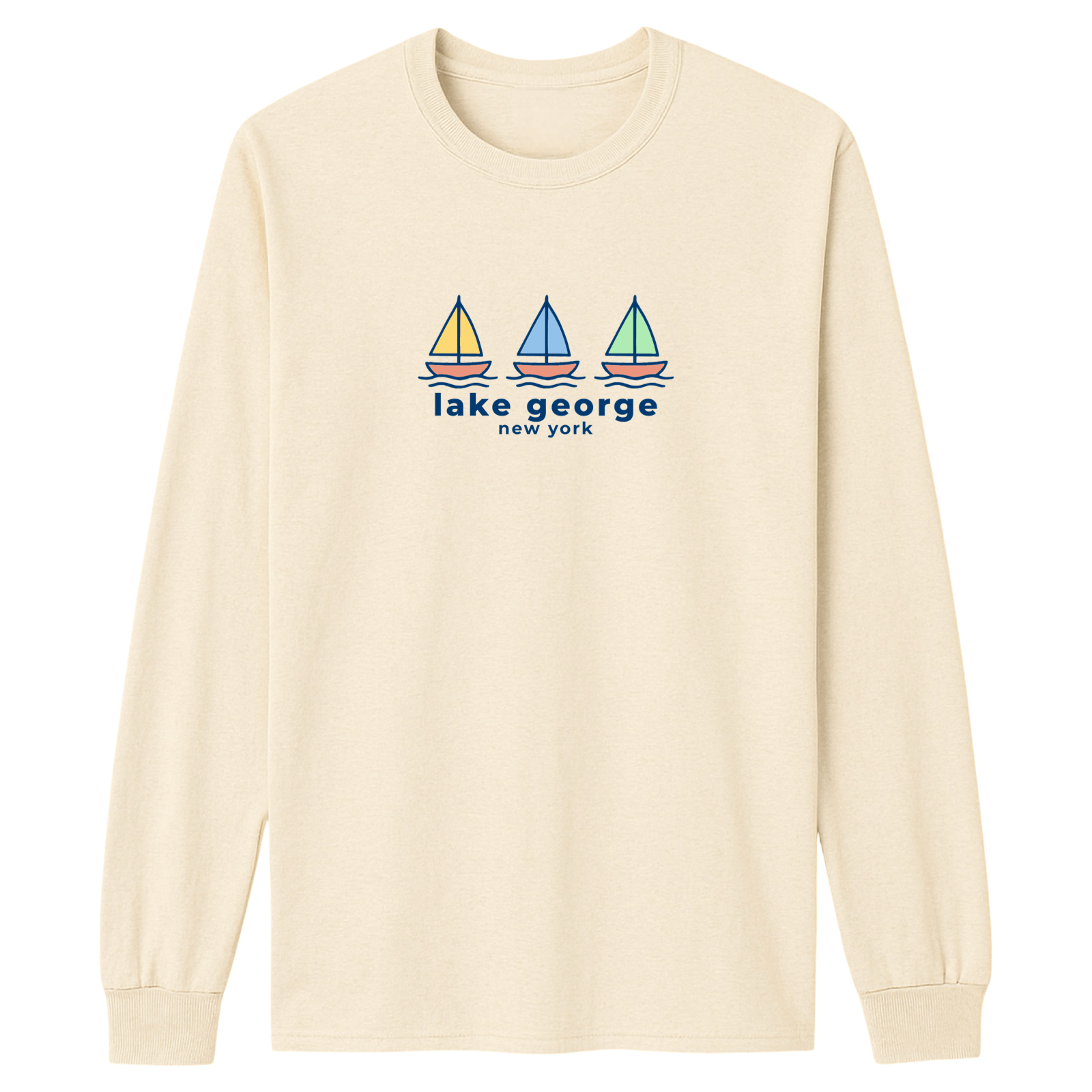 Cape Cod Clothing Company Lake George Summer Sails Essential Long Sleeve Tee