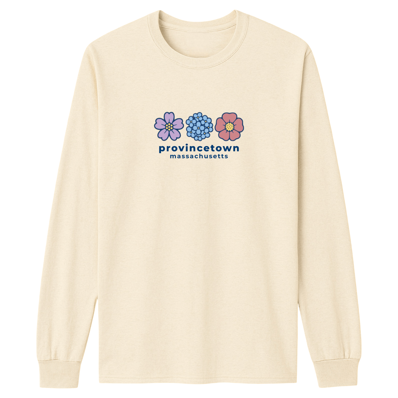 Cape Cod Clothing Company Provincetown Summer Bloom Essential Long Sleeve Tee