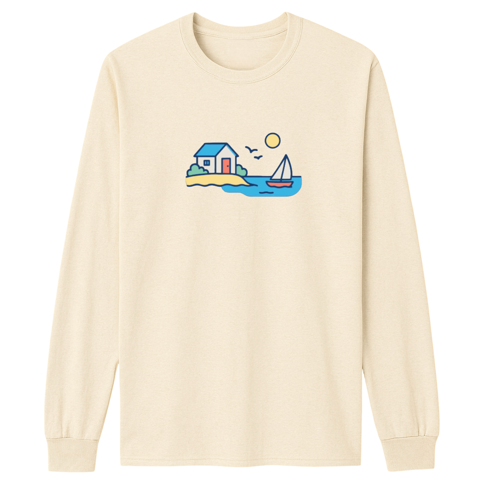 Cape Cod Clothing Company Summer Beach House Essential Long Sleeve Tee