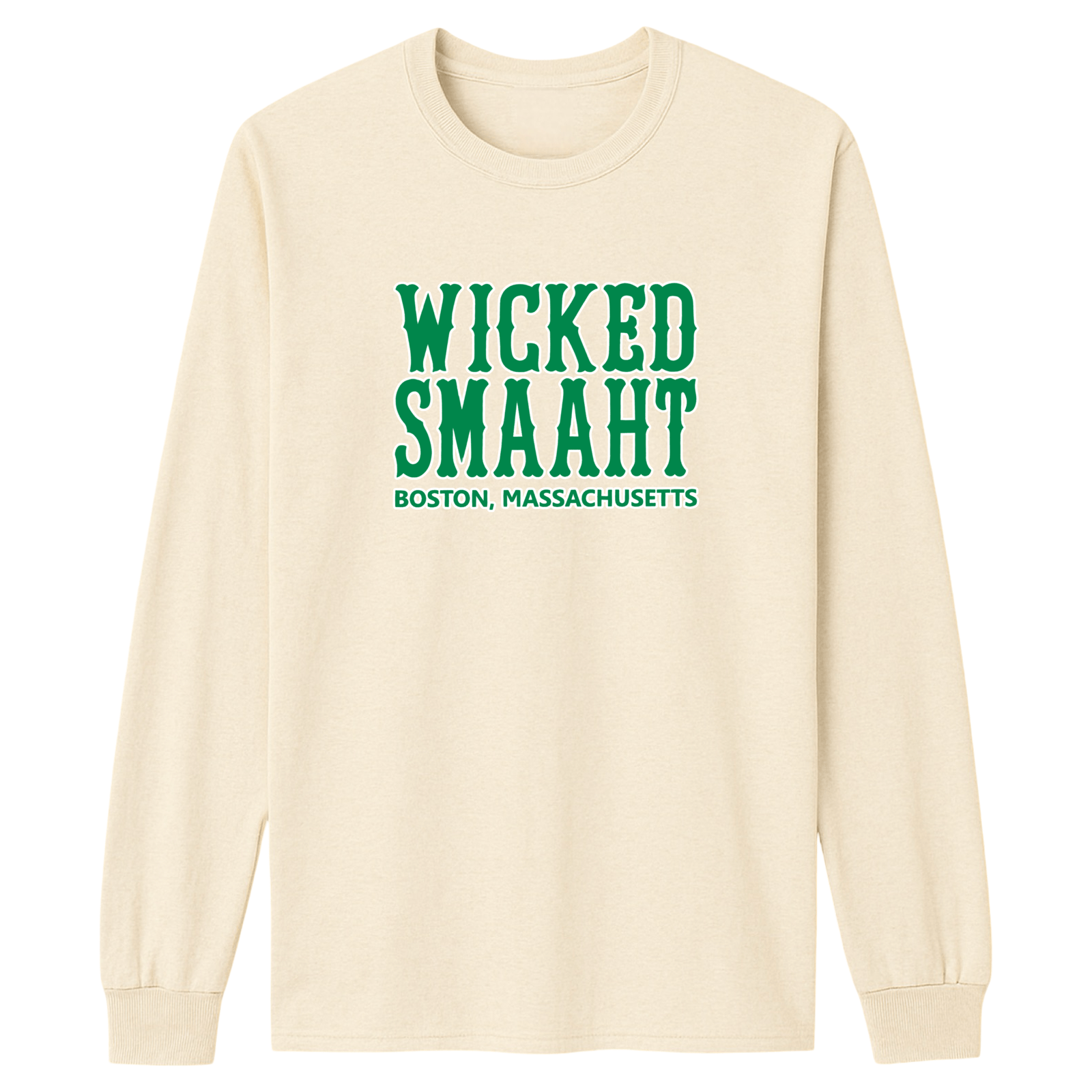 Cape Cod Clothing Company Boston Green Wicked Smaaht Essential Long Sleeve Tee