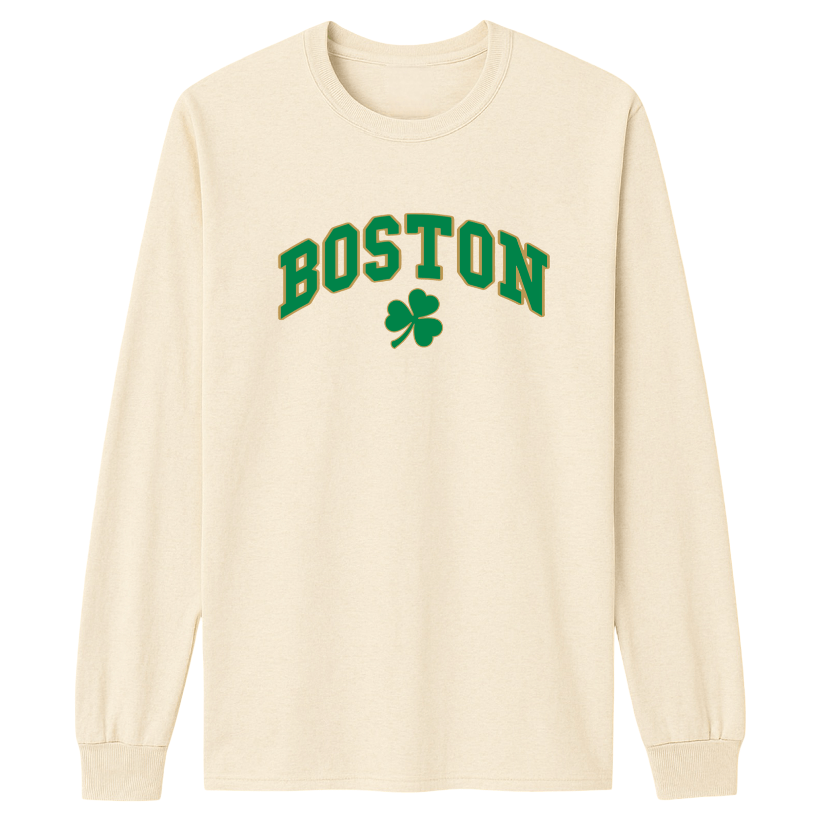Cape Cod Clothing Company Boston Vintage Shamrock Essential Long Sleeve Tee