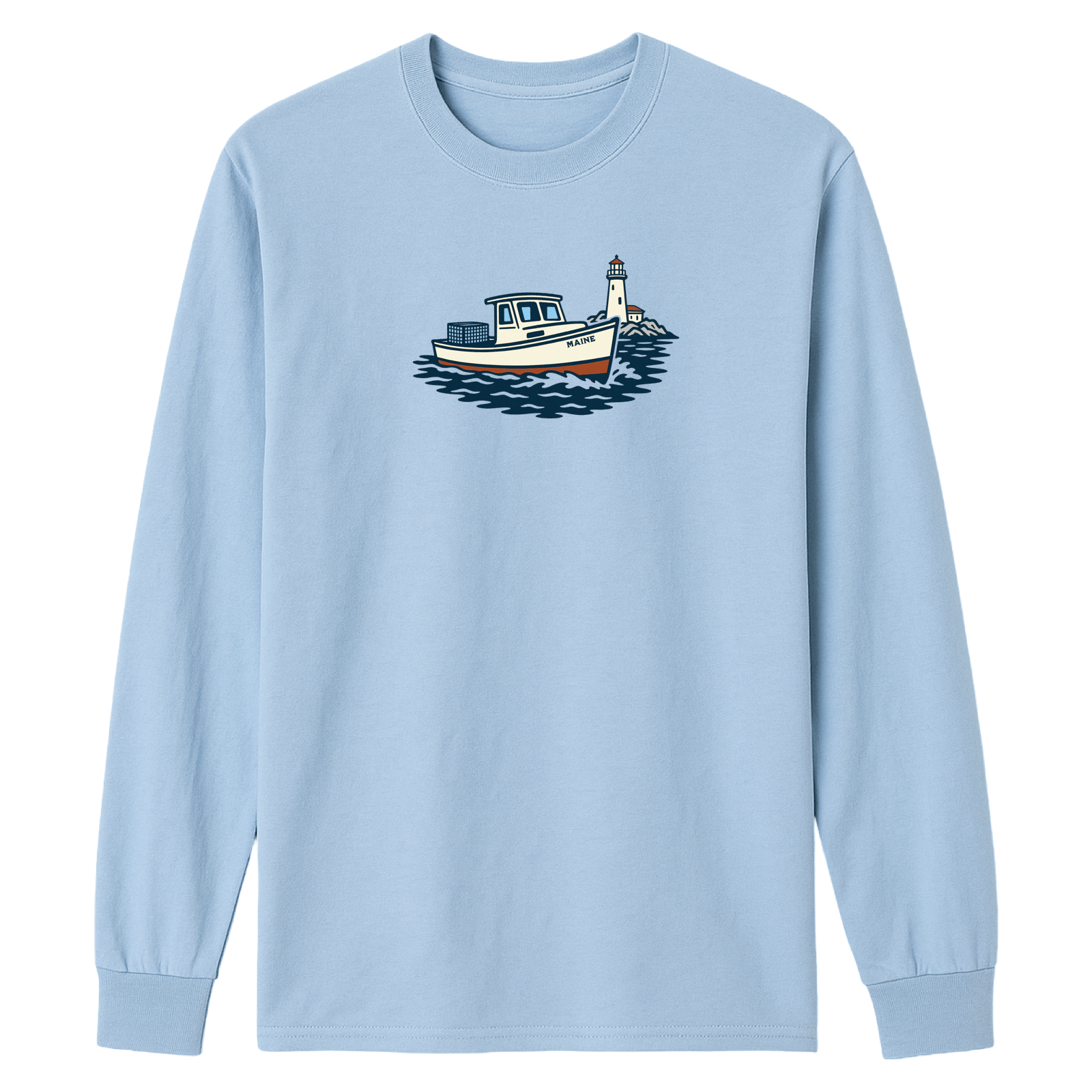 Cape Cod Clothing Company Maine Lobster Boat Essential Long Sleeve Tee
