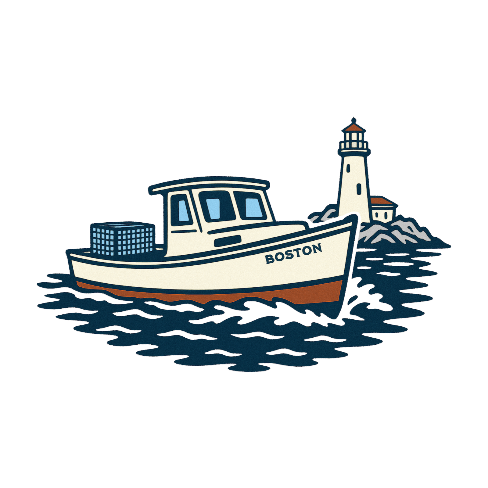 Cape Cod Clothing Company Boston Lobster Boat Soft Cotton T-Shirt