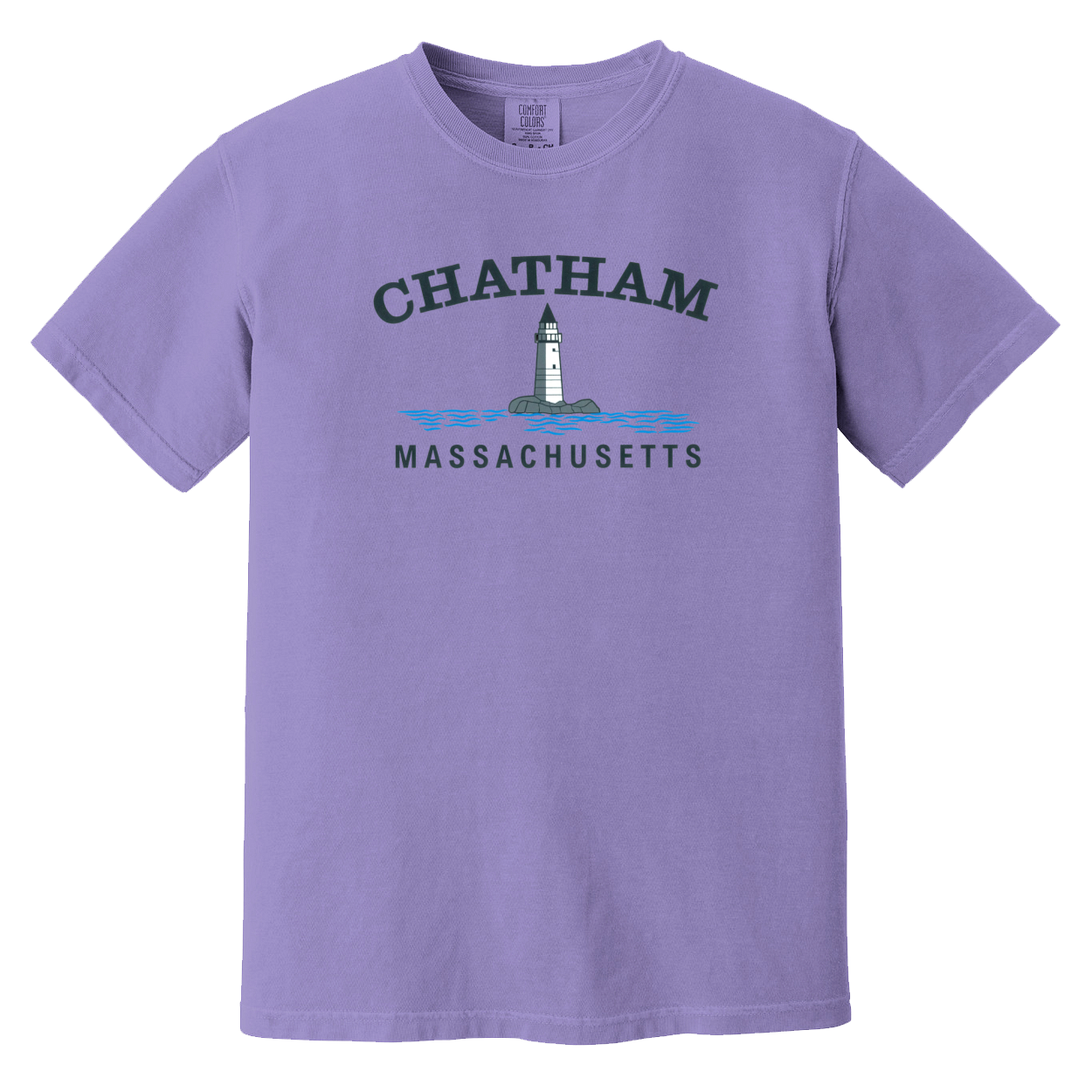 Chatham Big Lighthouse Comfort Colors T-Shirt - Violet