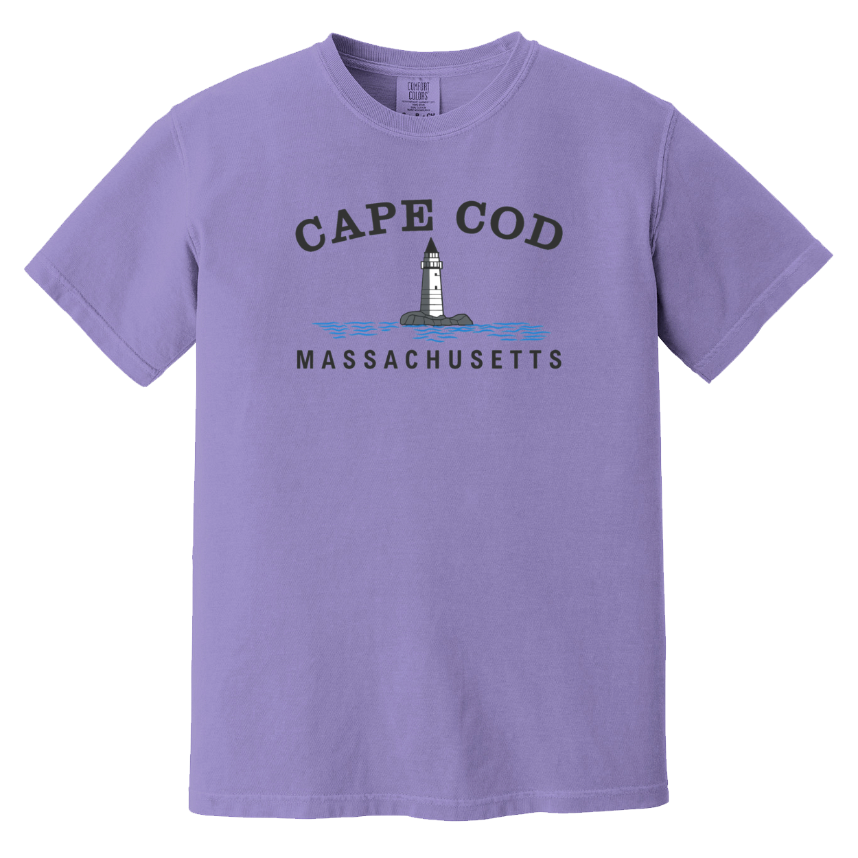 Cape Cod Big Lighthouse Comfort Colors T-Shirt - Violet