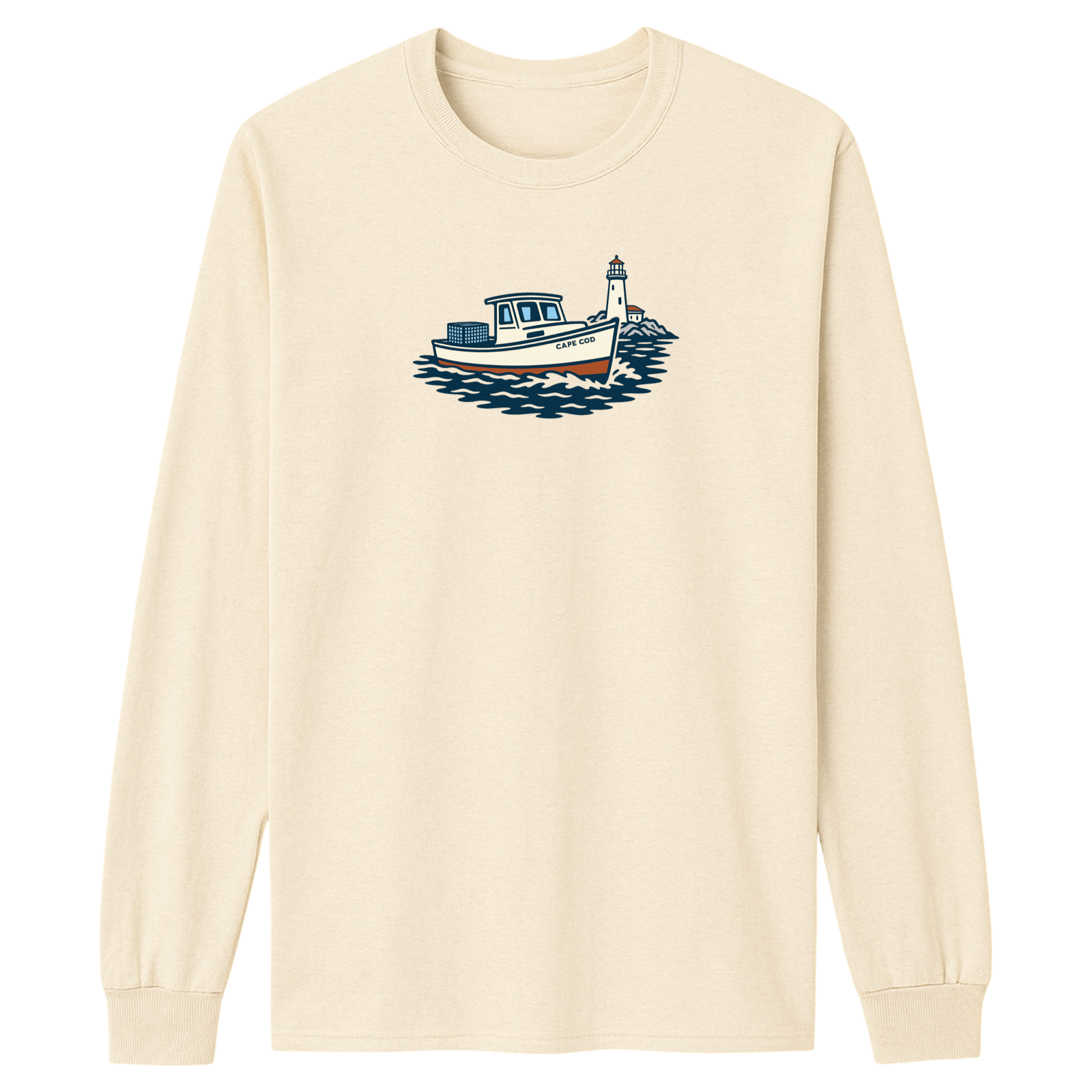 Cape Cod Clothing Company Cape Cod Lobster Boat Essential Long Sleeve Tee