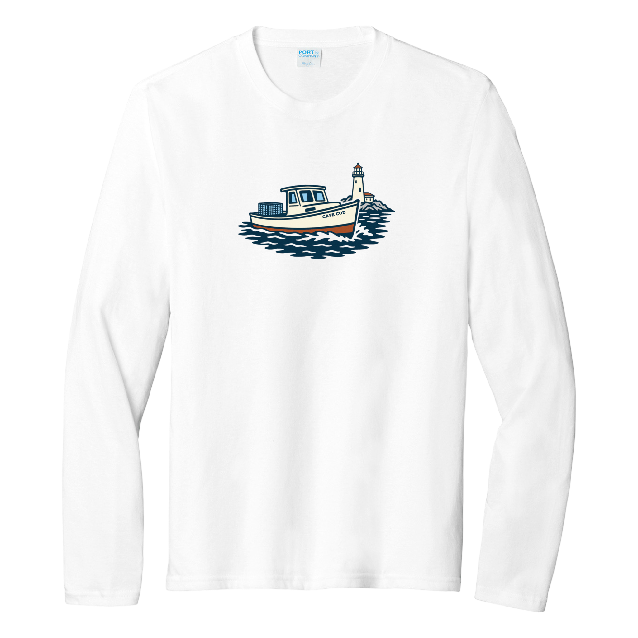Cape Cod Clothing Company Cape Cod Lobster Boat Essential Long Sleeve Tee