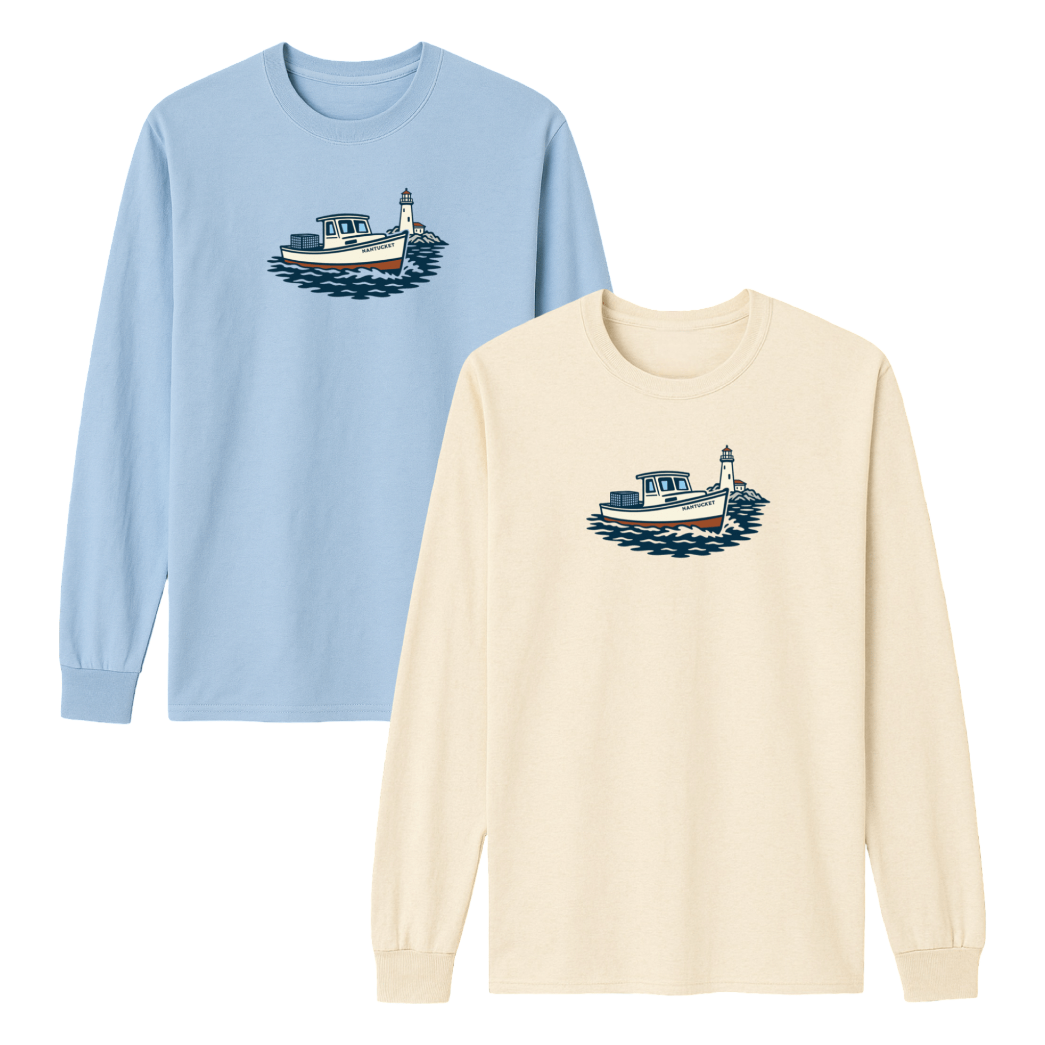 Cape Cod Clothing Company Nantucket Lobster Boat Essential Long Sleeve Tee