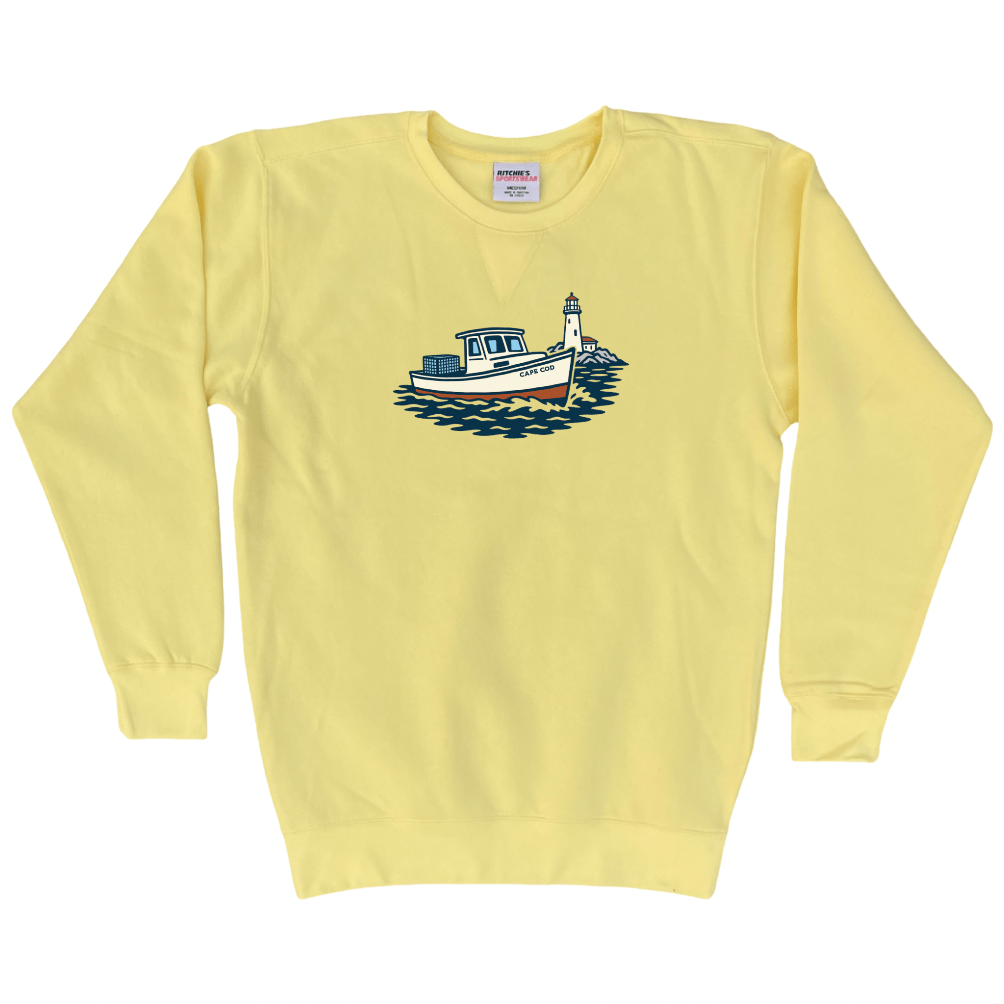 Cape Cod Clothing Company Cape Cod Lobster Boat Fleece Crewneck Sweatshirt