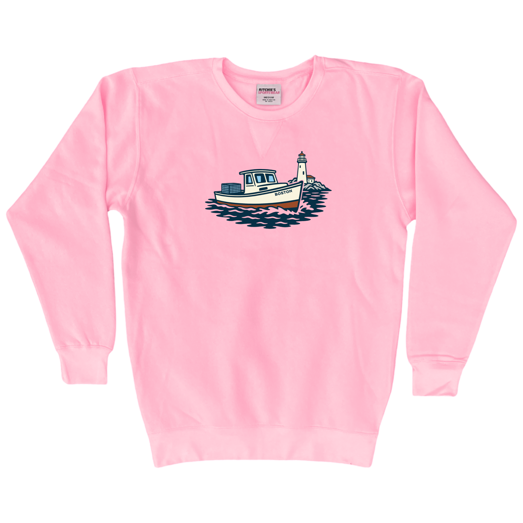 Cape Cod Clothing Company Boston Lobster Boat Fleece Crewneck Sweatshirt