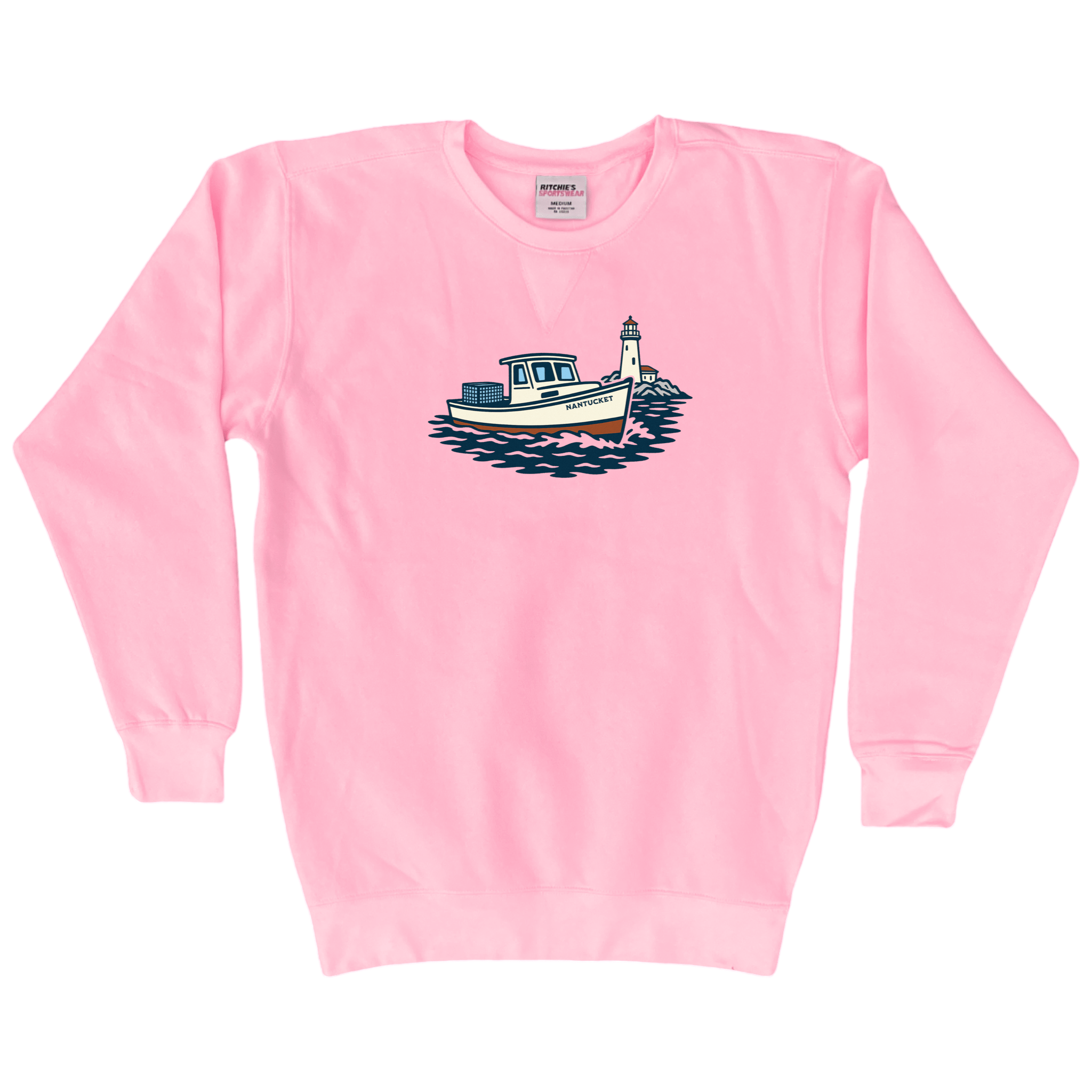 Cape Cod Clothing Company Nantucket Lobster Boat Fleece Crewneck Sweatshirt