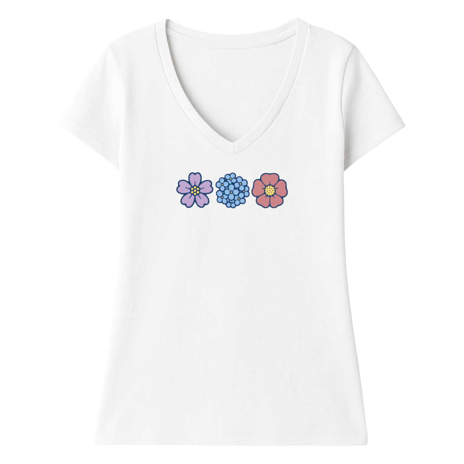 Cape Cod Clothing Company Summer Bloom Ladies V-Neck T-Shirt