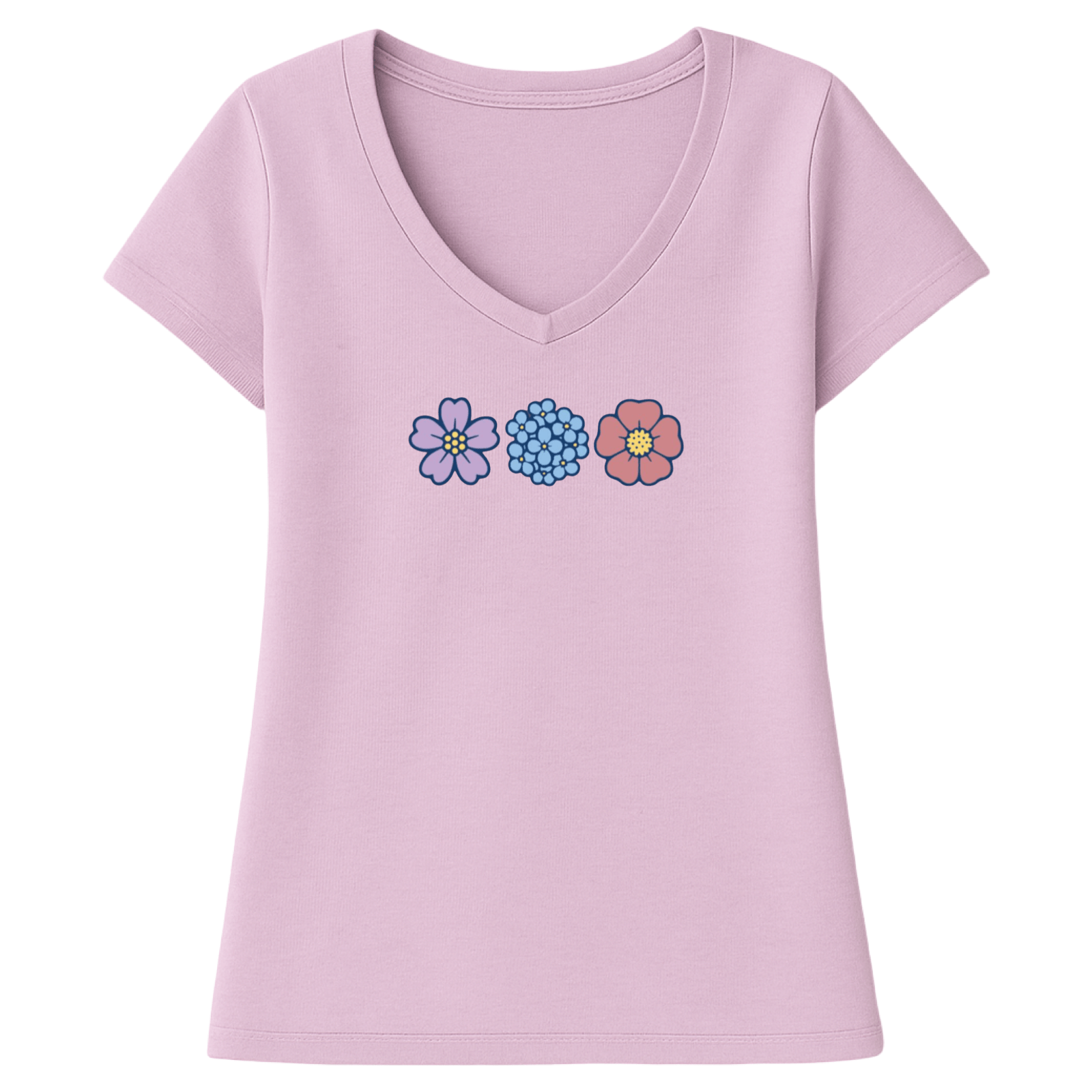 Cape Cod Clothing Company Summer Bloom Ladies V-Neck T-Shirt