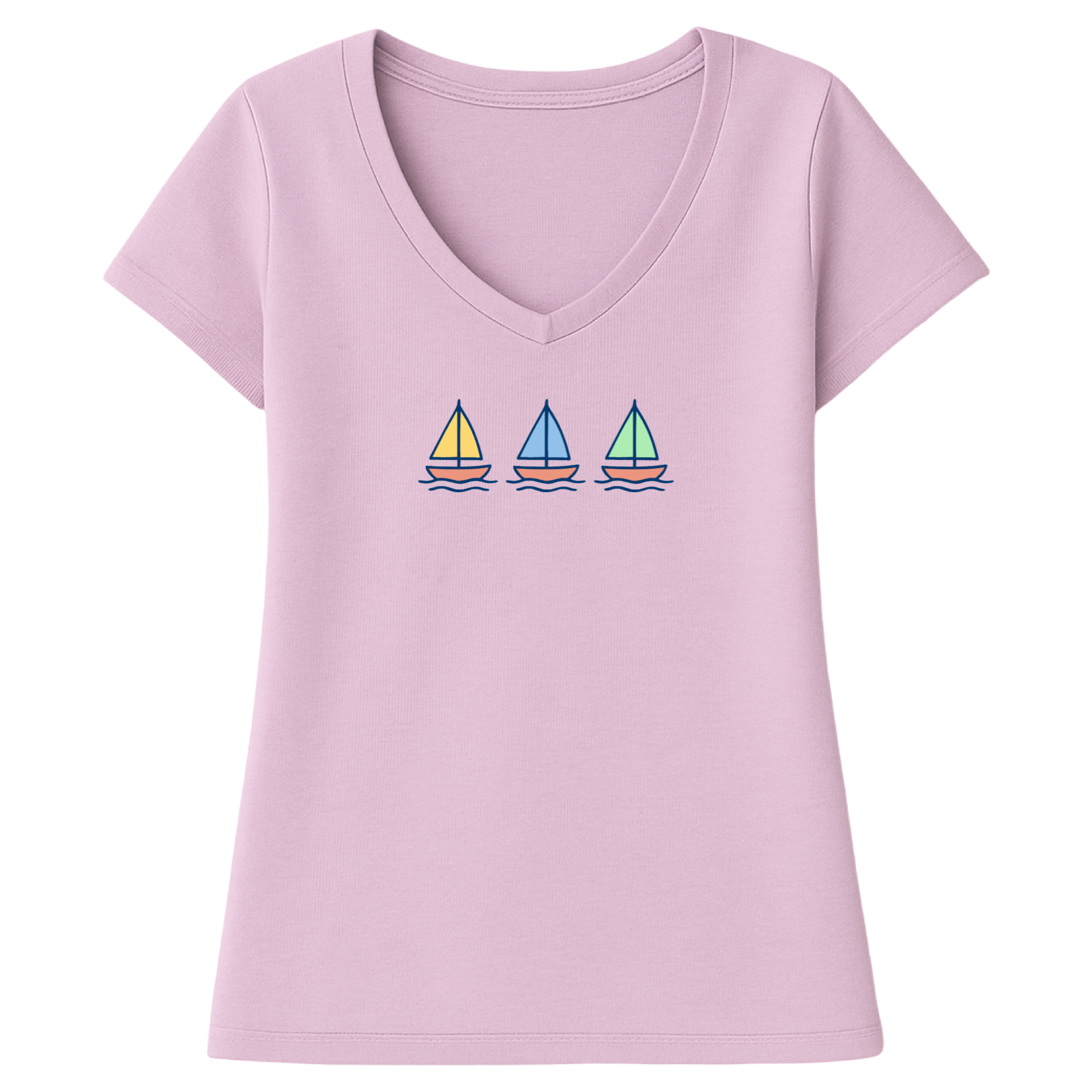 Cape Cod Clothing Company Summer Sails Ladies V-Neck T-Shirt
