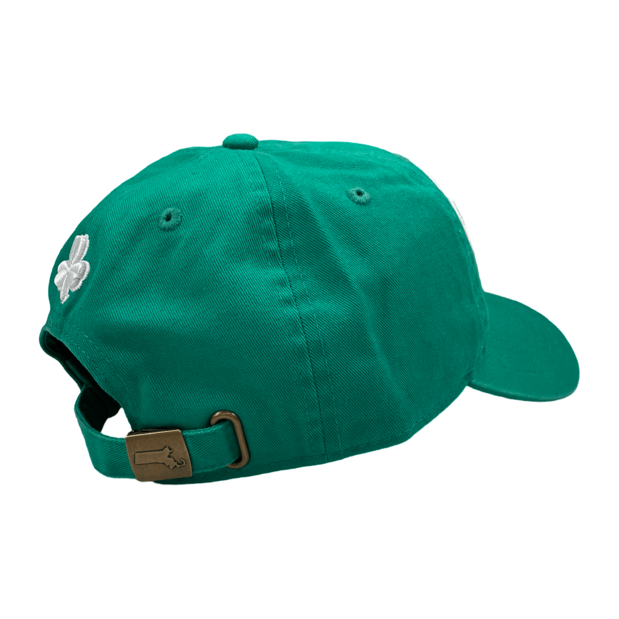 Boston Shamrock Embroidered Adjustable Hat, kelly green side