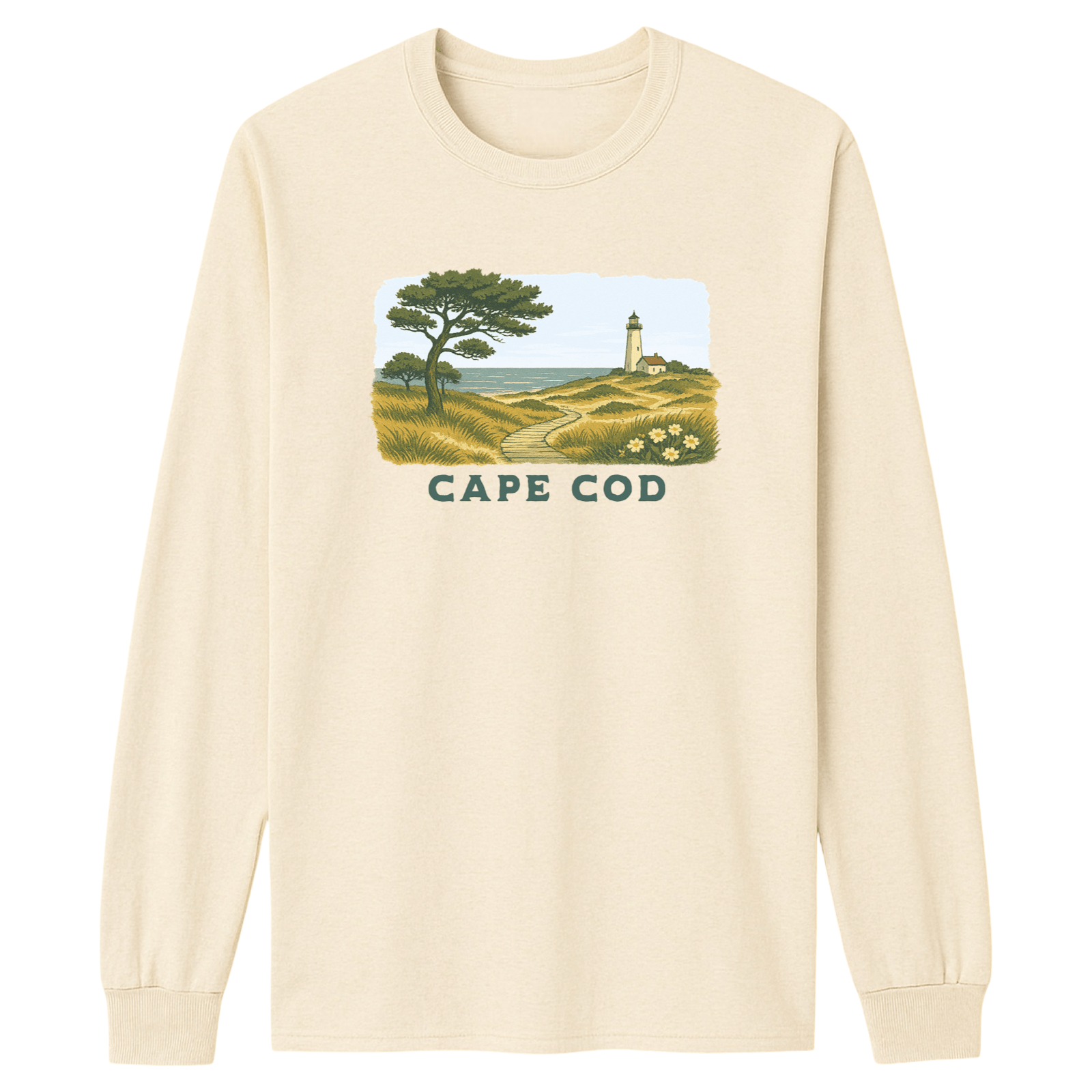 Cape Cod Clothing Company Cape Cod Serene Shoreline Essential Long Sleeve Tee