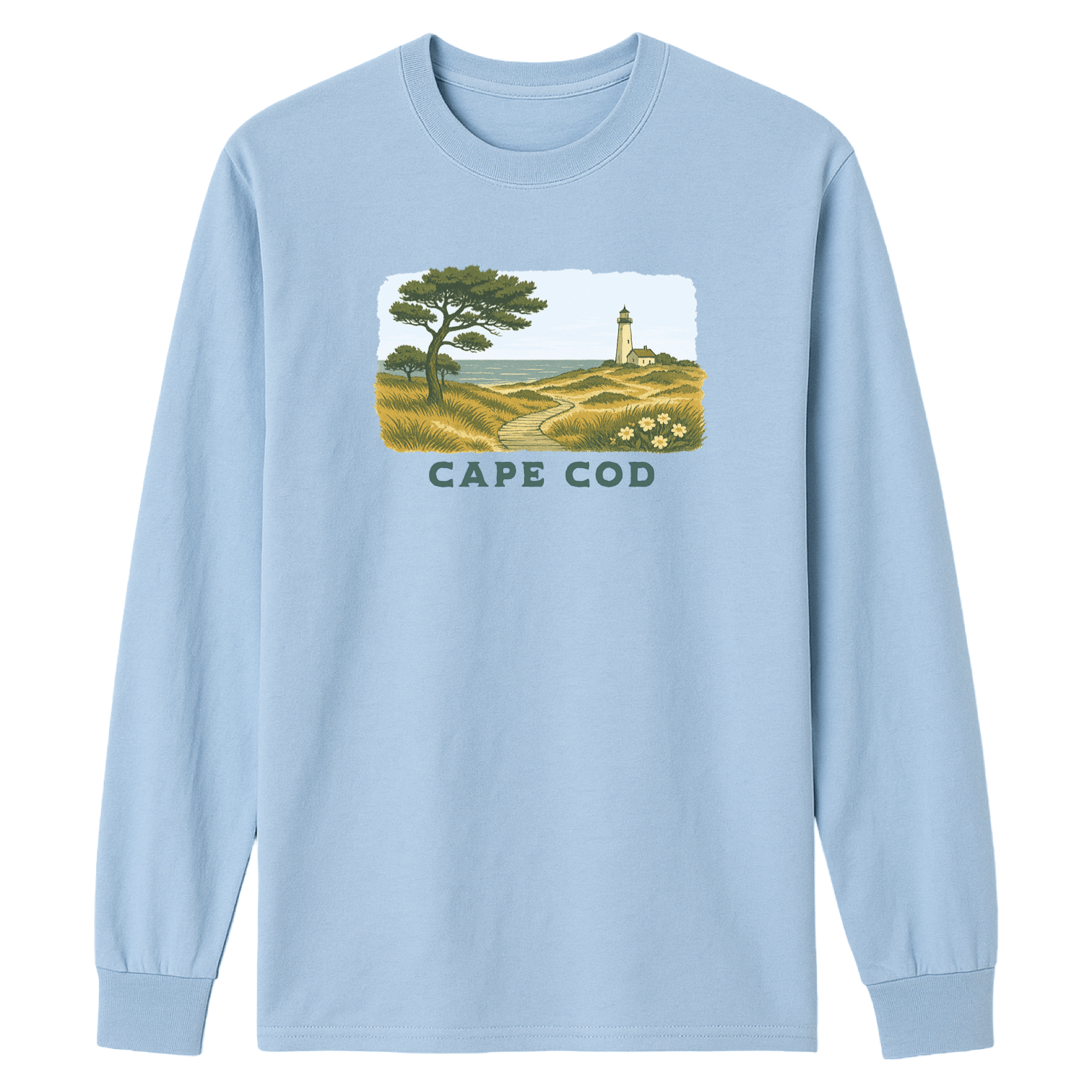 Cape Cod Clothing Company Cape Cod Serene Shoreline Essential Long Sleeve Tee