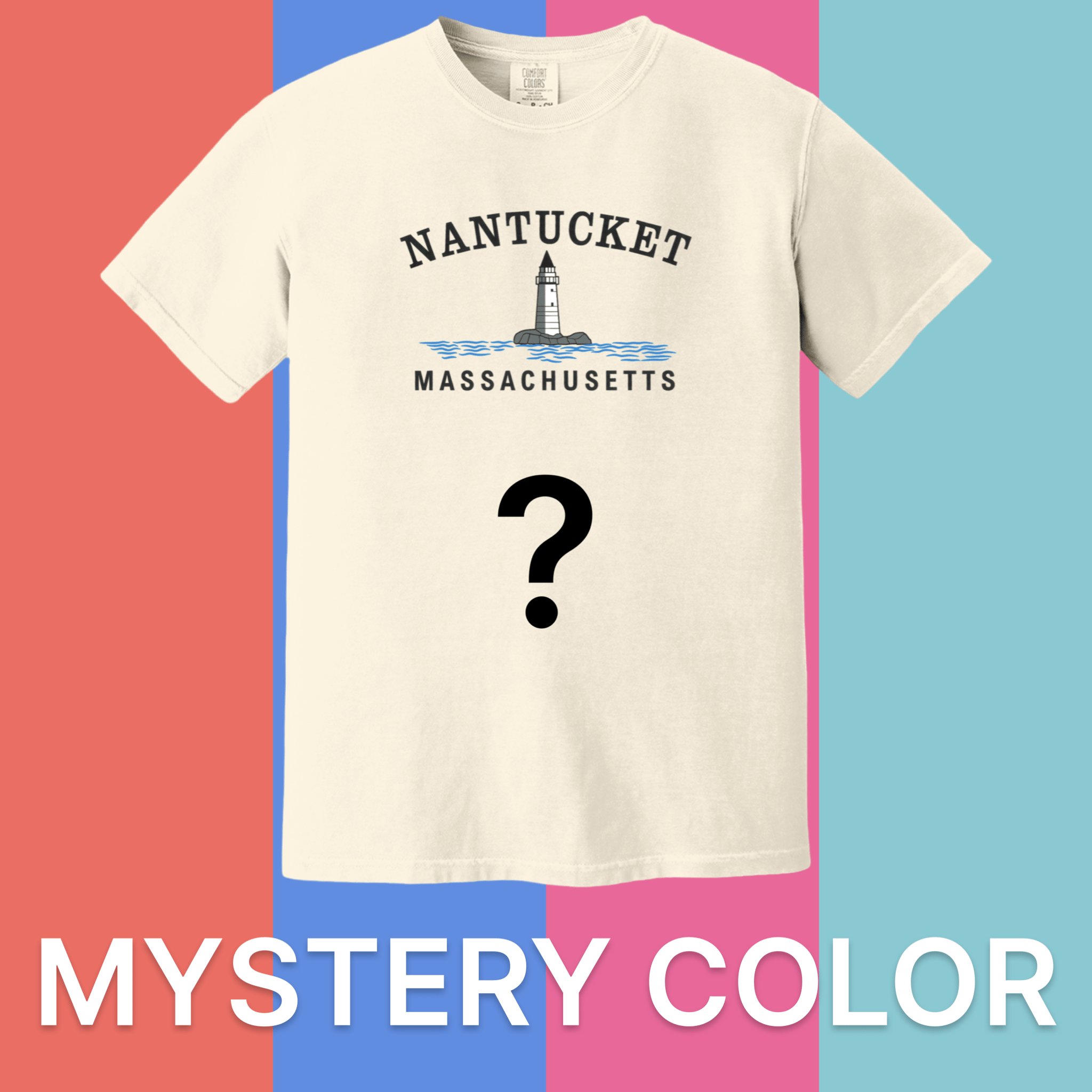 Cape Cod Clothing Company Nantucket Big Lighthouse Comfort Colors T-Shirt - Mystery Color