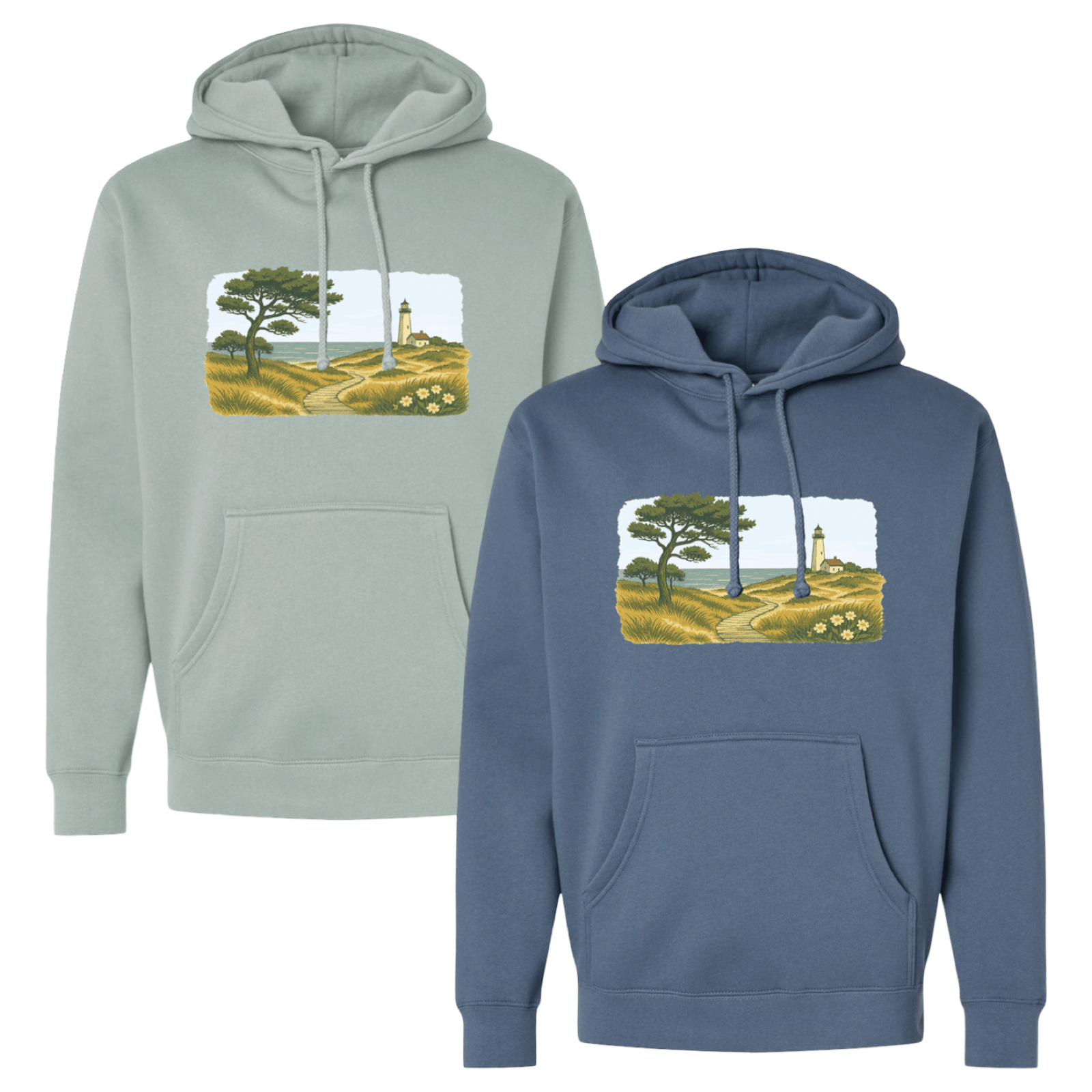 Cape Cod Clothing Company New England Serene Shoreline Midweight Fleece Hoodie