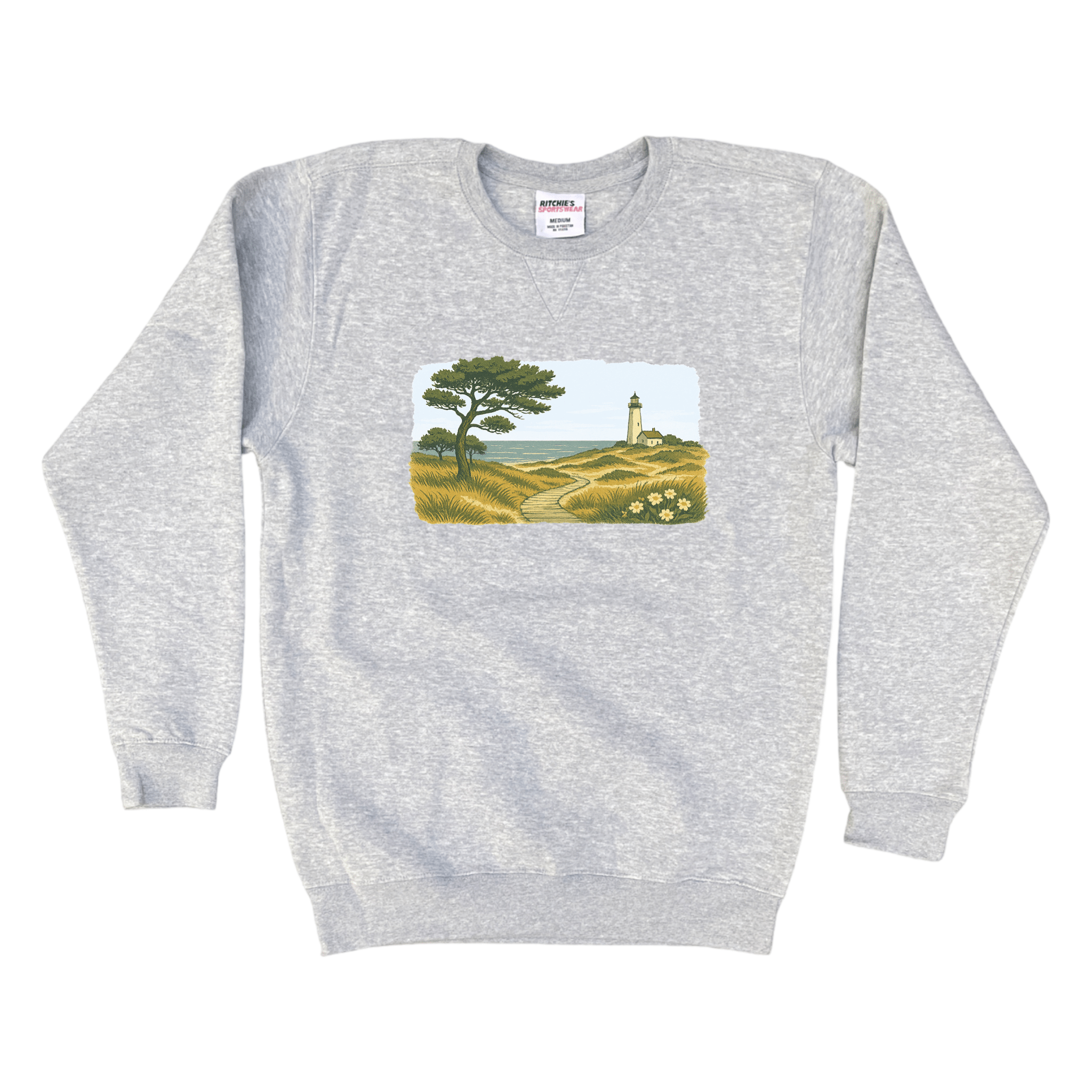 Cape Cod Clothing Company New England Serene Shoreline Fleece Crewneck Sweatshirt