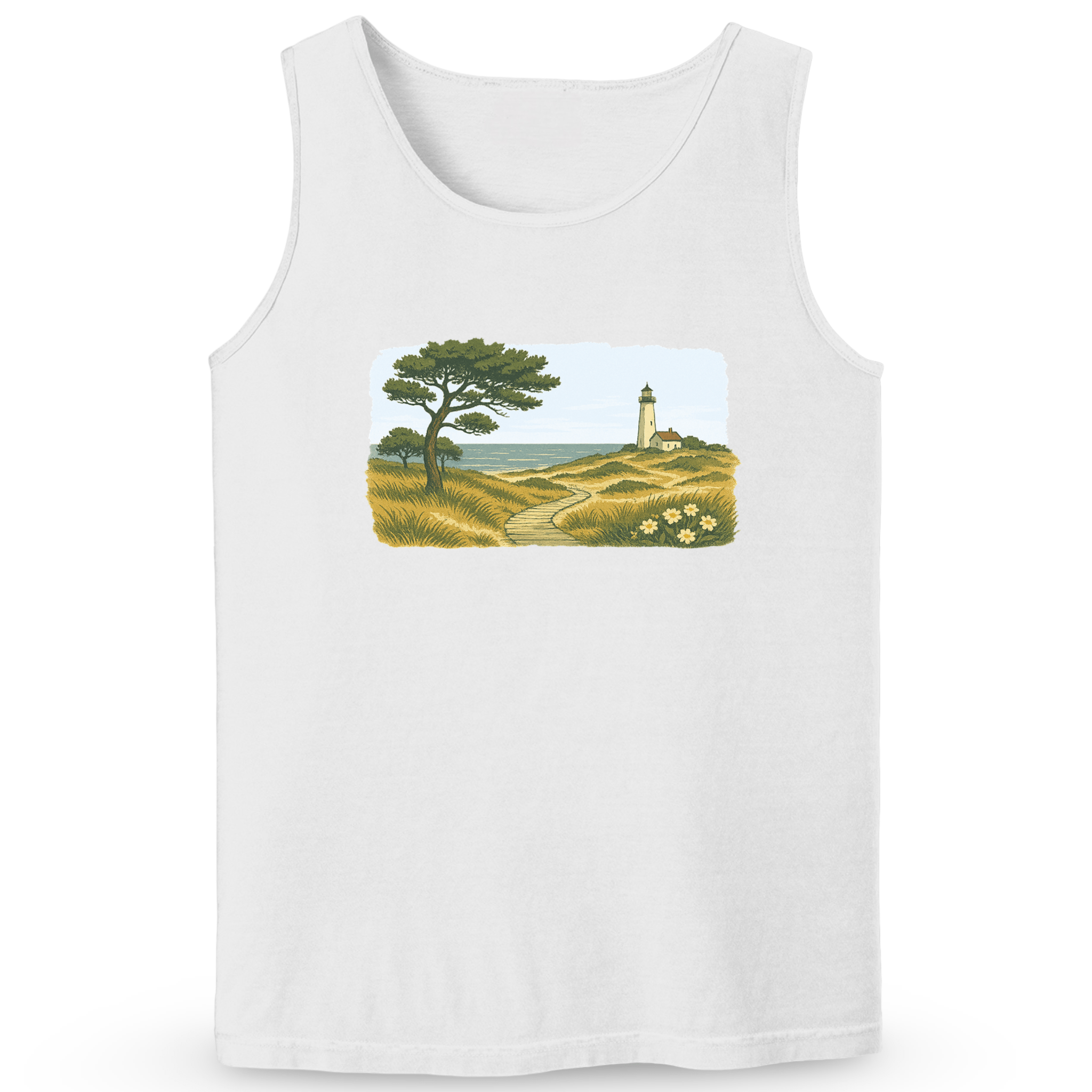 Cape Cod Clothing Company New England Serene Shoreline Soft Cotton Tank Top