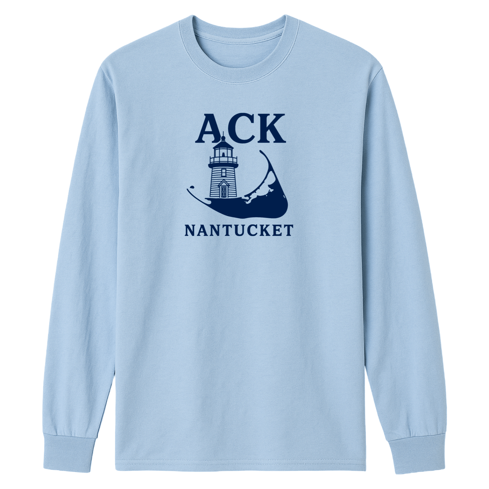Cape Cod Clothing Company Nantucket ACK Lighthouse Essential Long Sleeve Tee