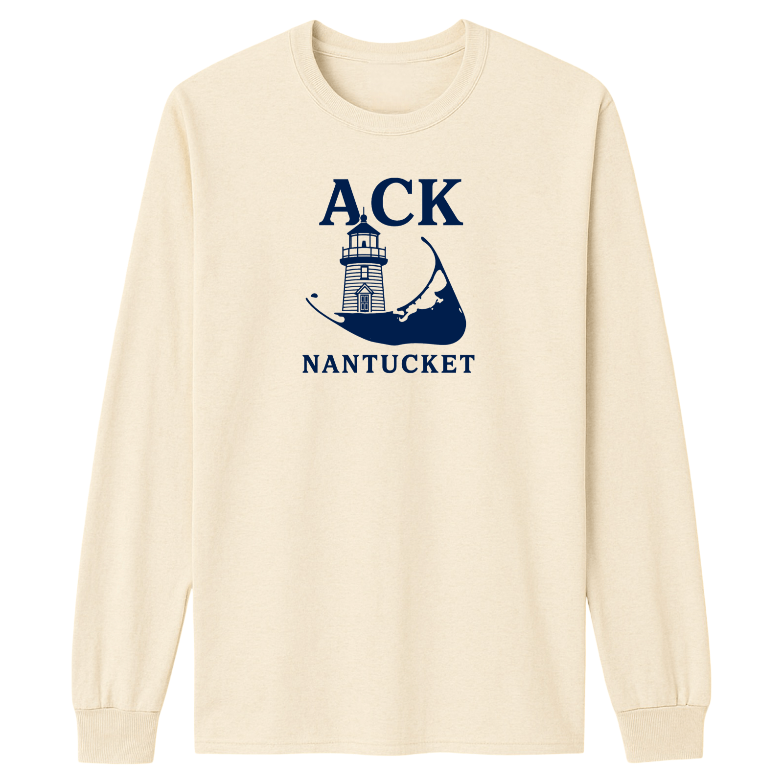Cape Cod Clothing Company Nantucket ACK Lighthouse Essential Long Sleeve Tee