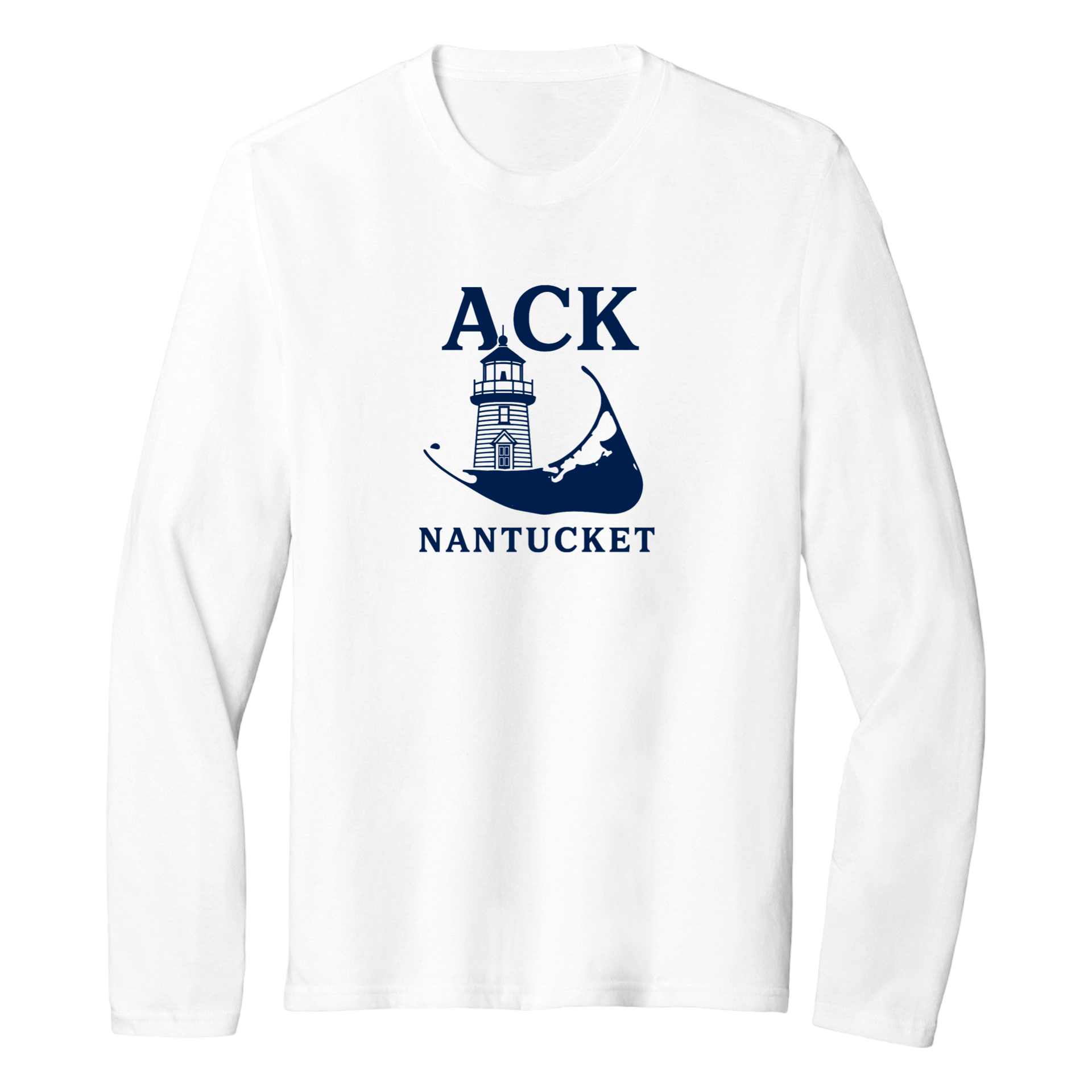 Cape Cod Clothing Company Nantucket ACK Lighthouse Essential Long Sleeve Tee