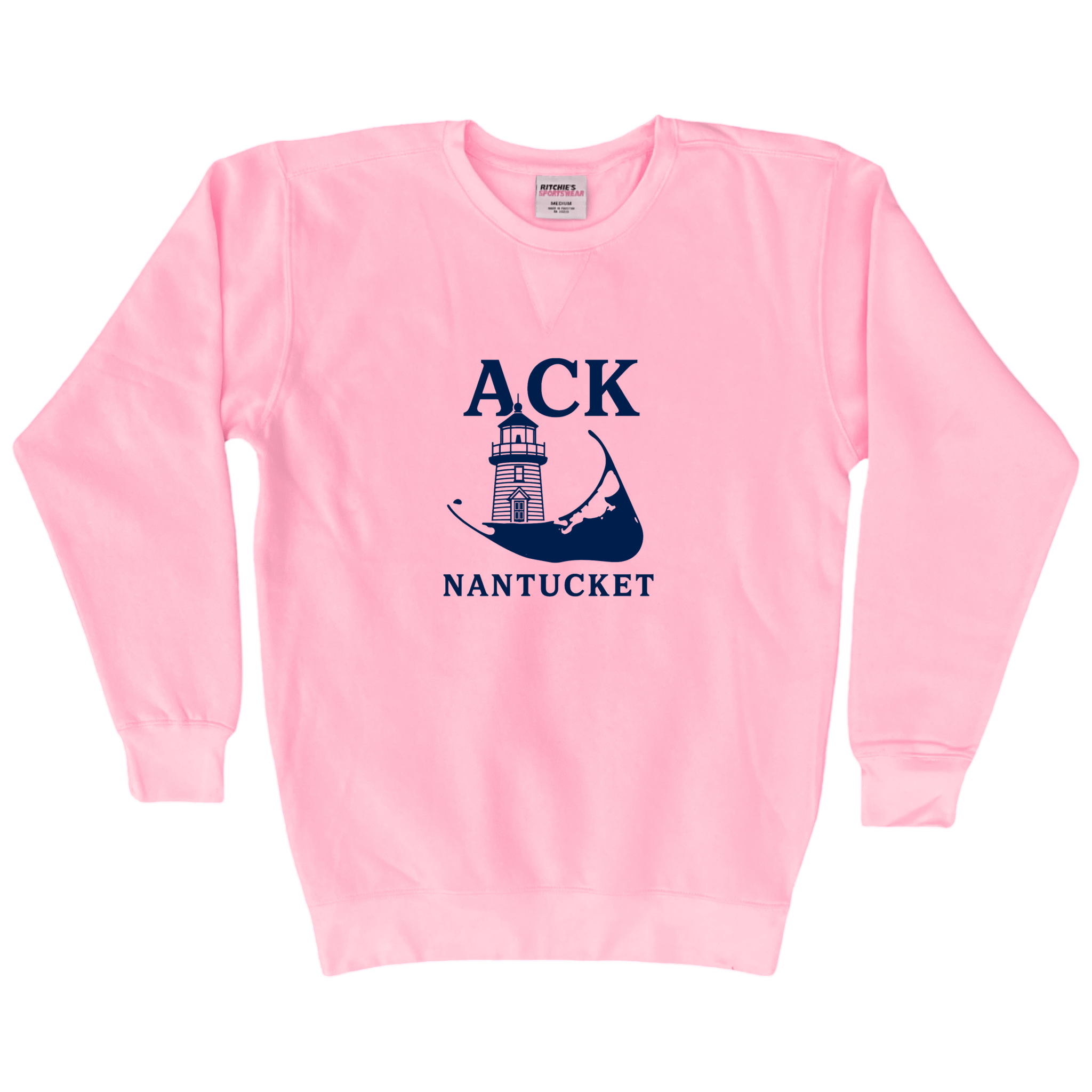 Cape Cod Clothing Company Nantucket ACK Lighthouse Fleece Crewneck Sweatshirt