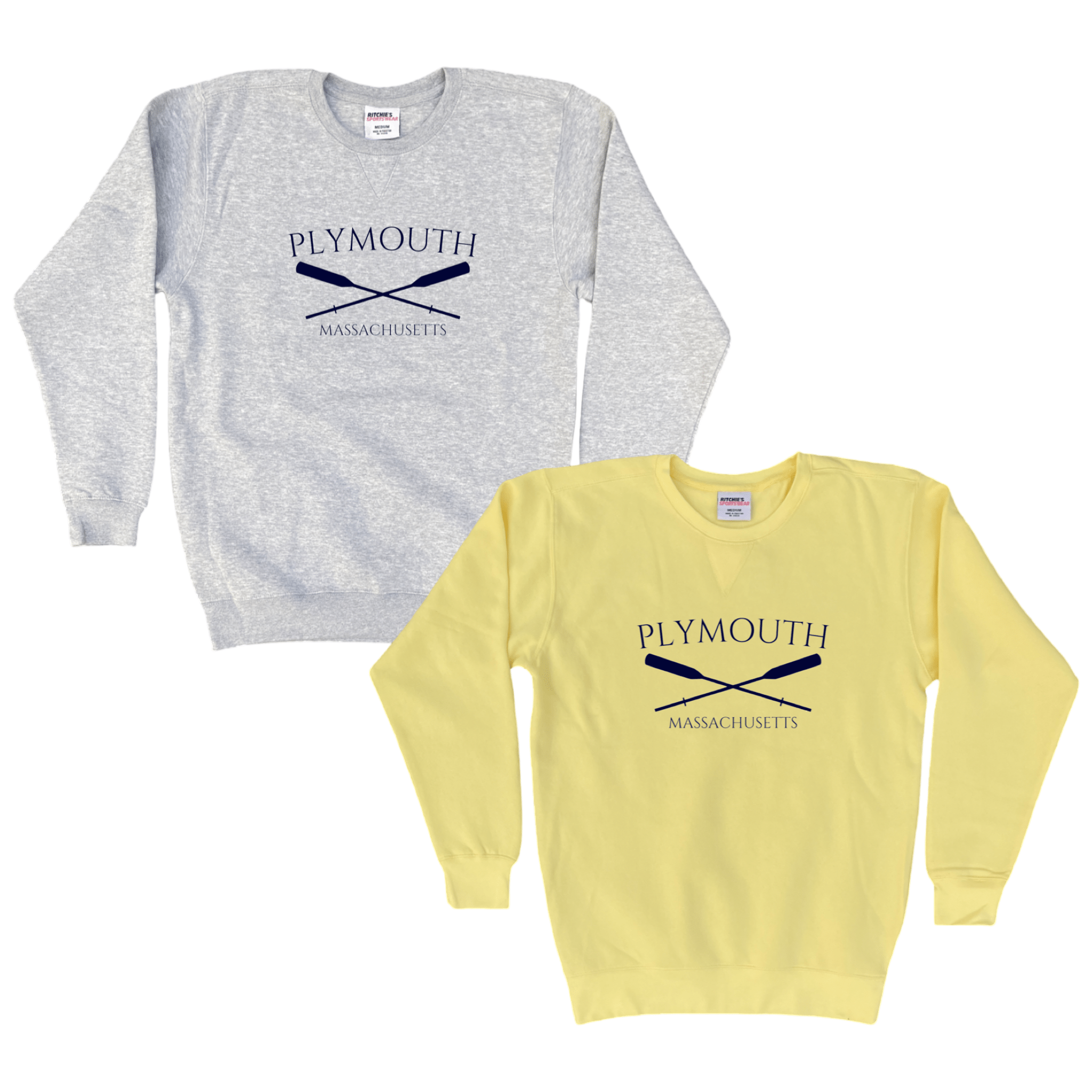Cape Cod Clothing Company Plymouth Crossed Oar Fleece Crewneck Sweatshirt