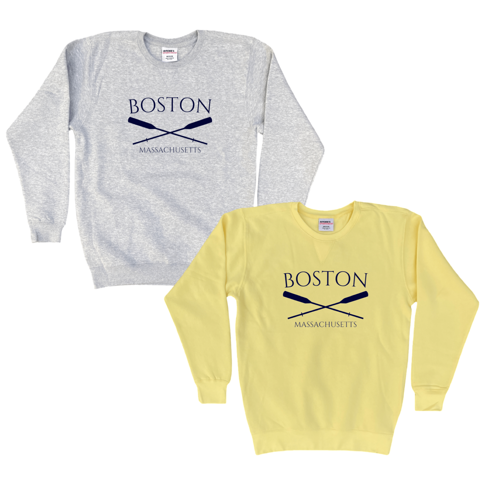 Cape Cod Clothing Company Boston Crossed Oar Fleece Crewneck Sweatshirt