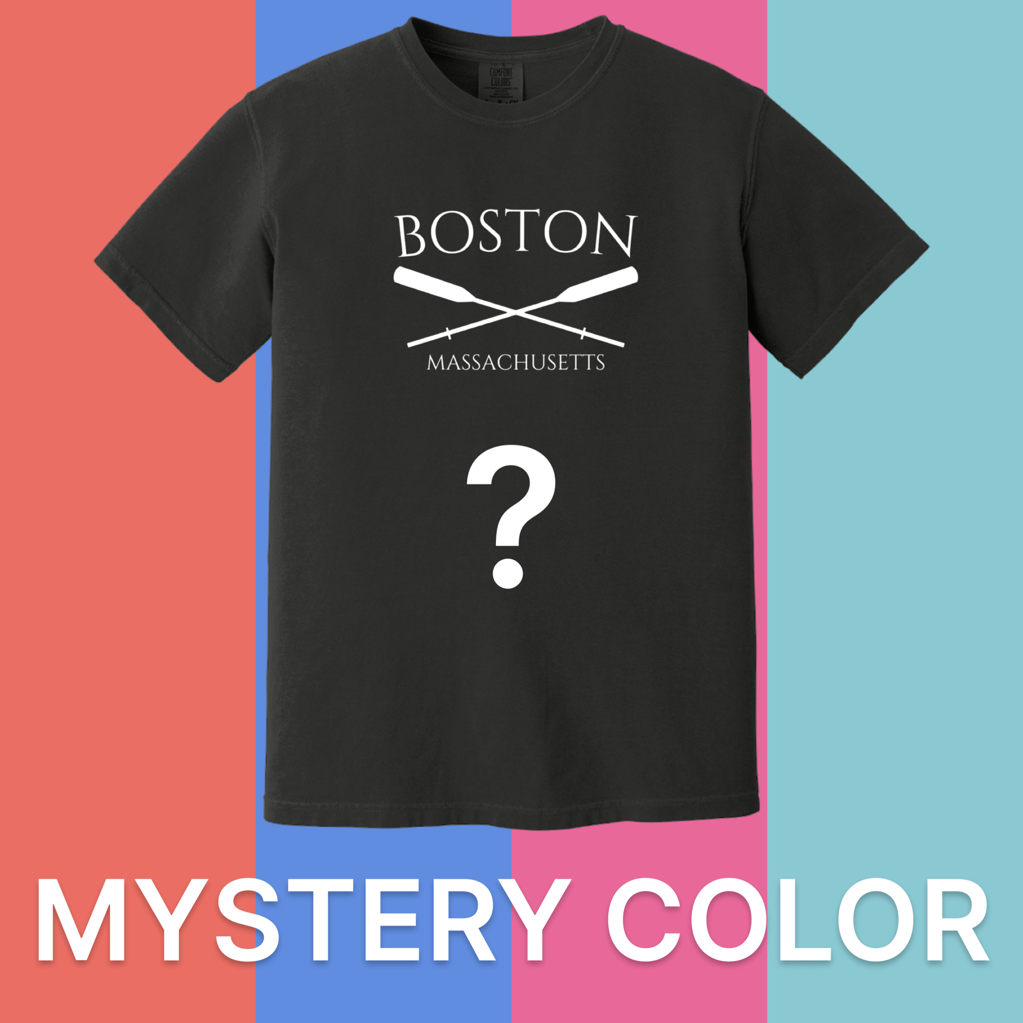 Cape Cod Clothing Company Boston Crossed Oar Comfort Colors T-Shirt - Mystery Color