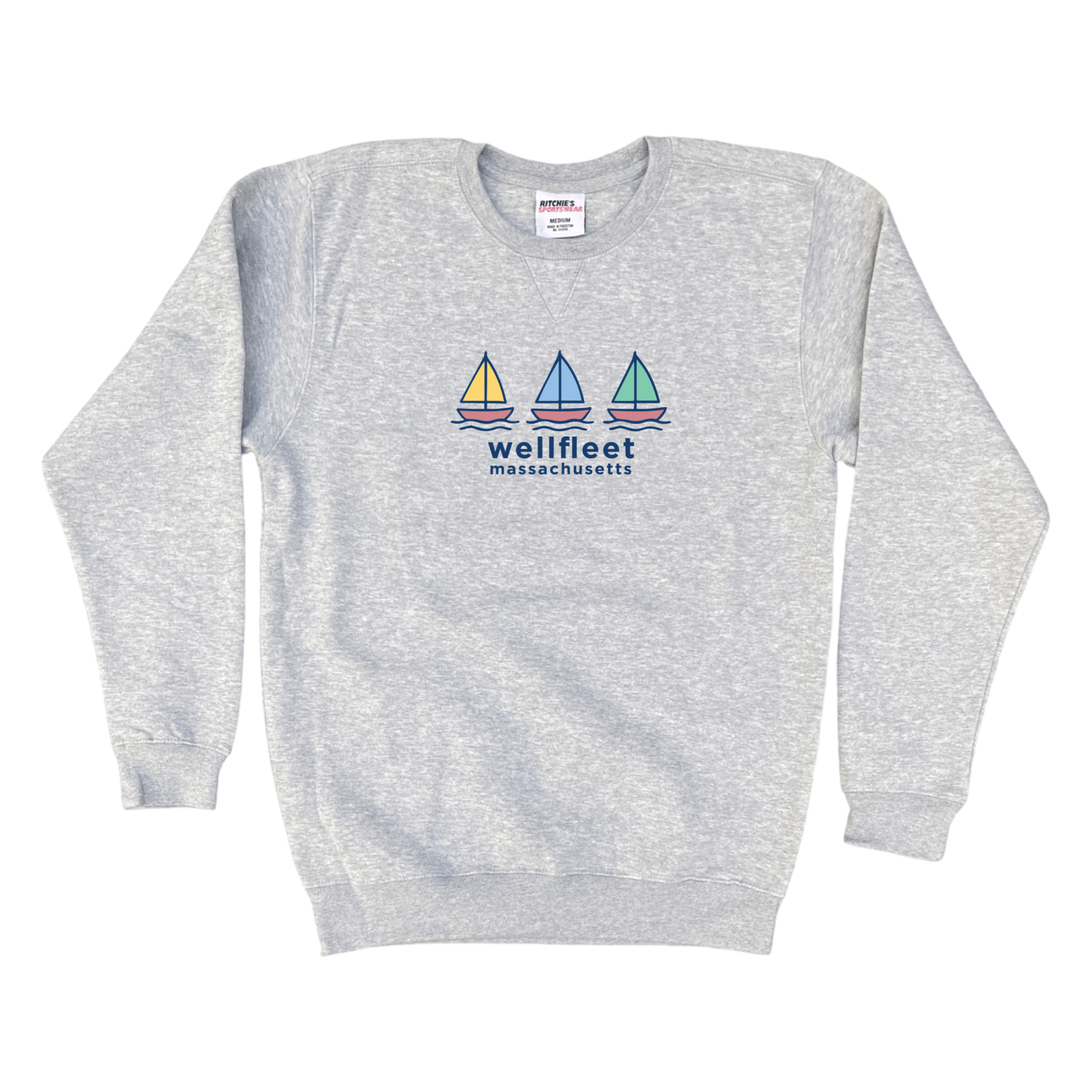 Cape Cod Clothing Company Wellfleet Summer Sails Fleece Crewneck Sweatshirt