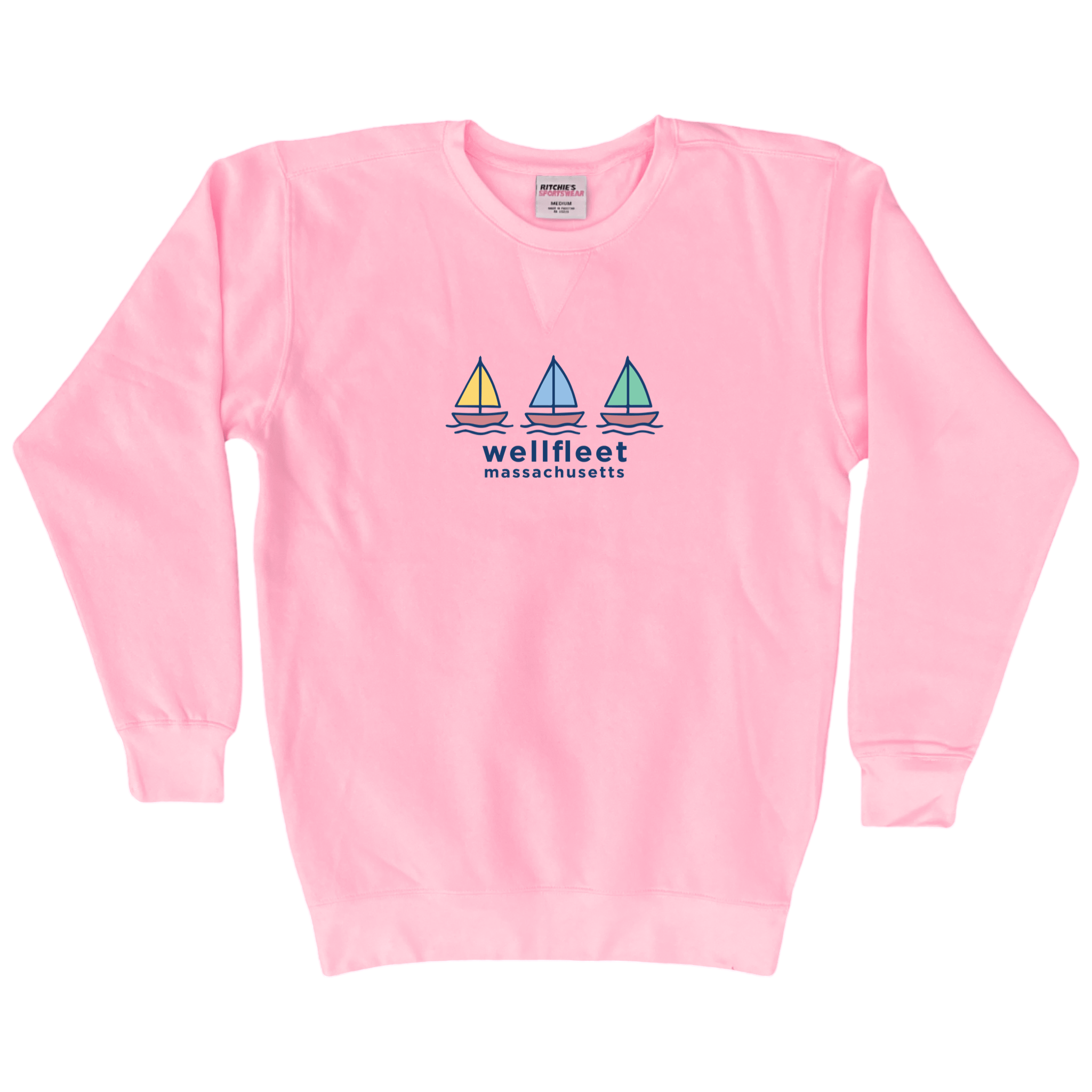 Cape Cod Clothing Company Wellfleet Summer Sails Fleece Crewneck Sweatshirt