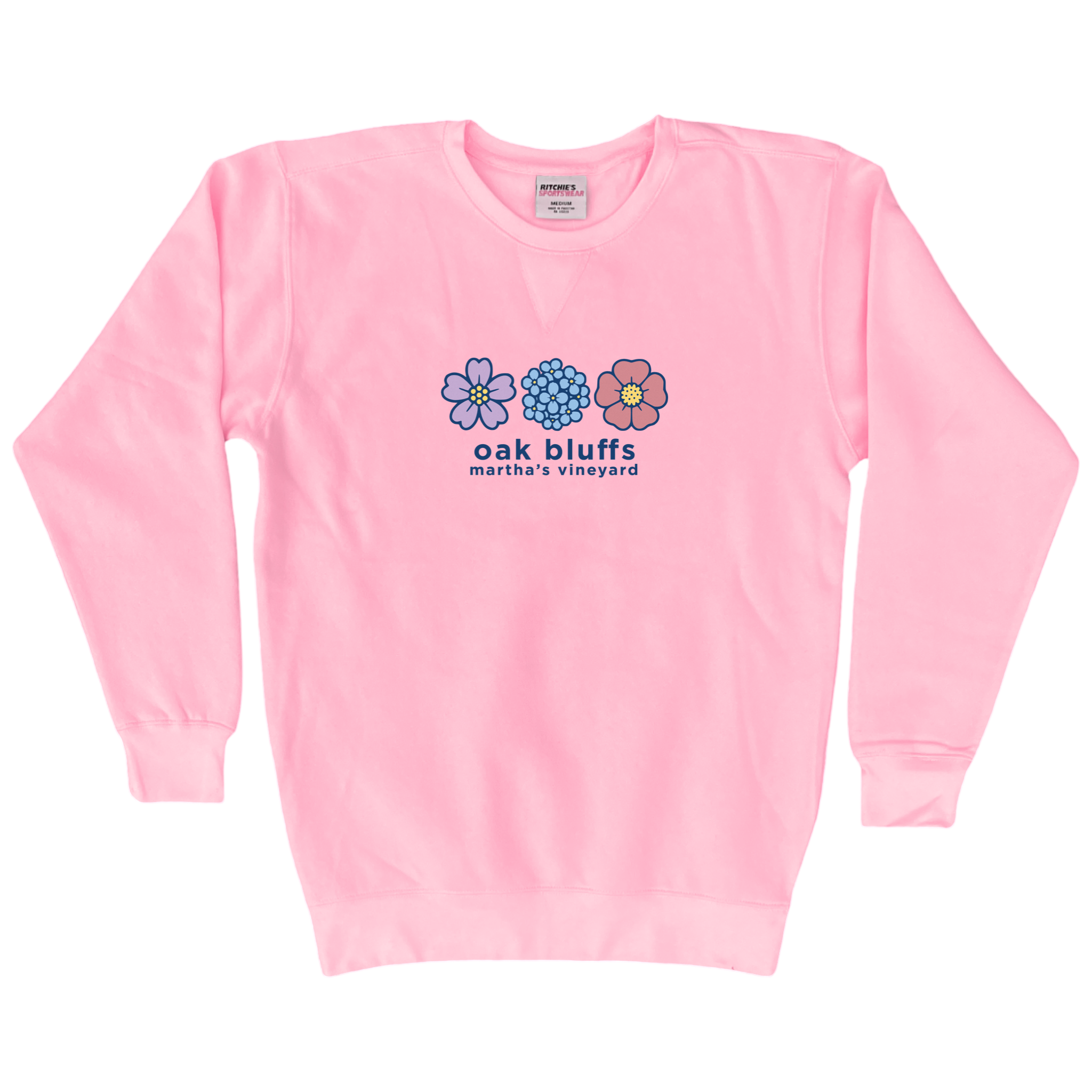 Oak Bluffs Summer Bloom Fleece Crewneck Sweatshirt