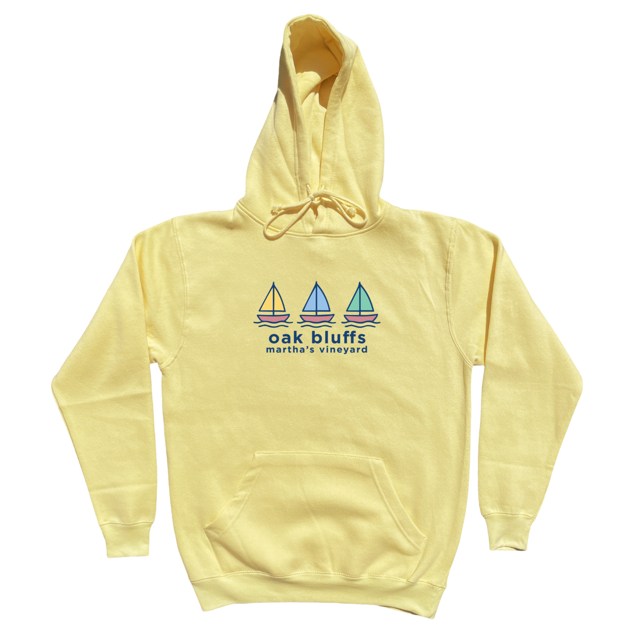 Oak Bluffs Summer Sails Soft Fleece Hoodie