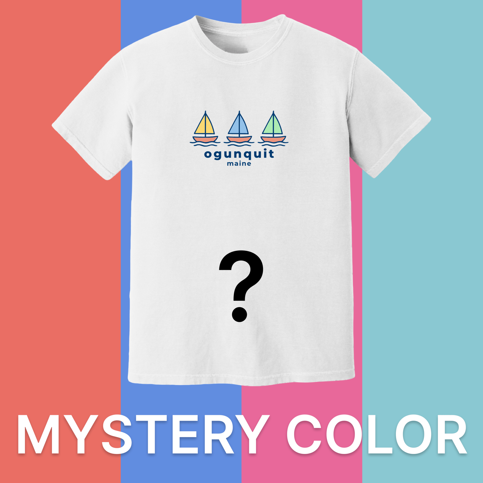 Cape Cod Clothing Company Ogunquit Summer Sails Comfort Colors T-Shirt - Mystery Color
