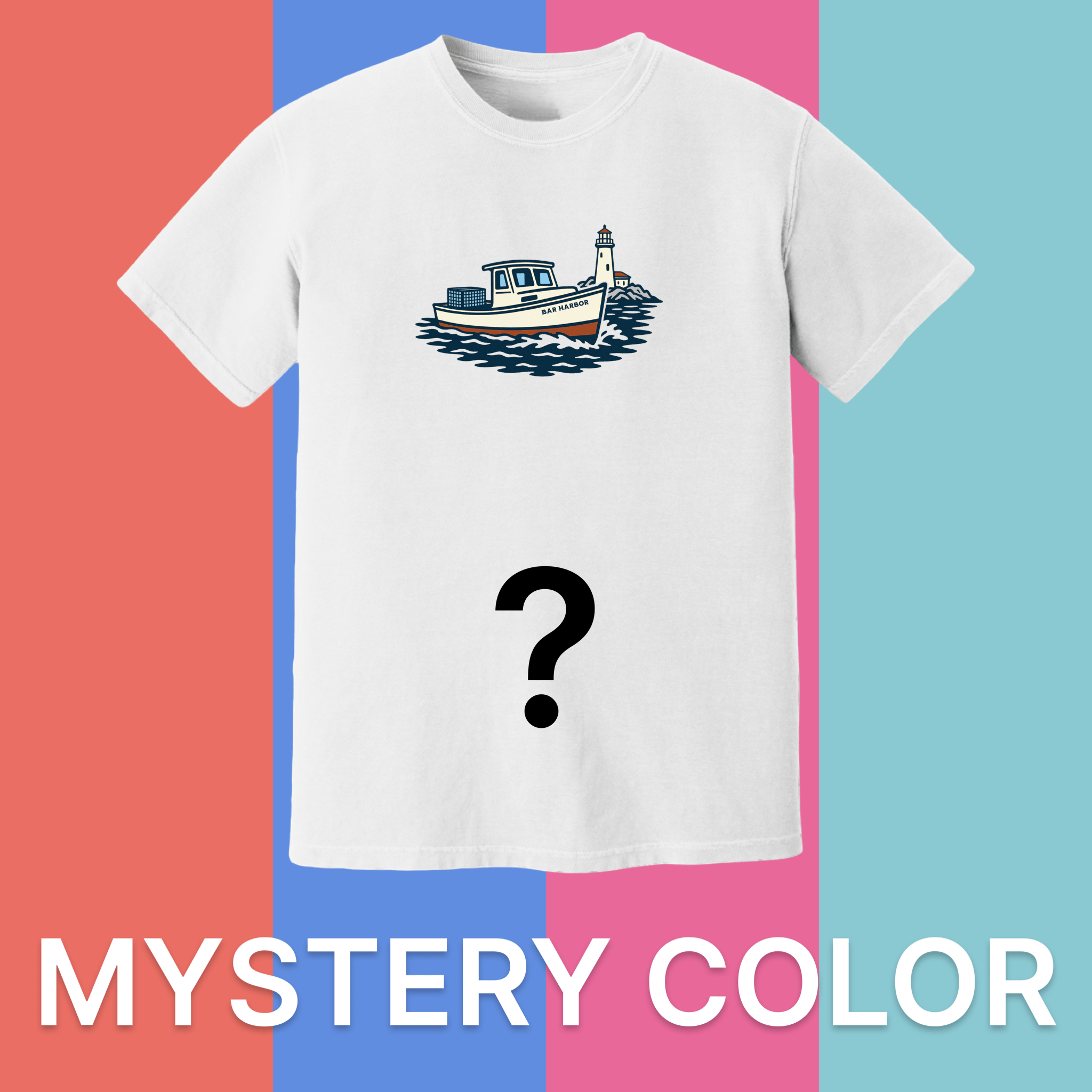 Cape Cod Clothing Company Bar Harbor Lobster Boat Comfort Colors T-Shirt - Mystery Color