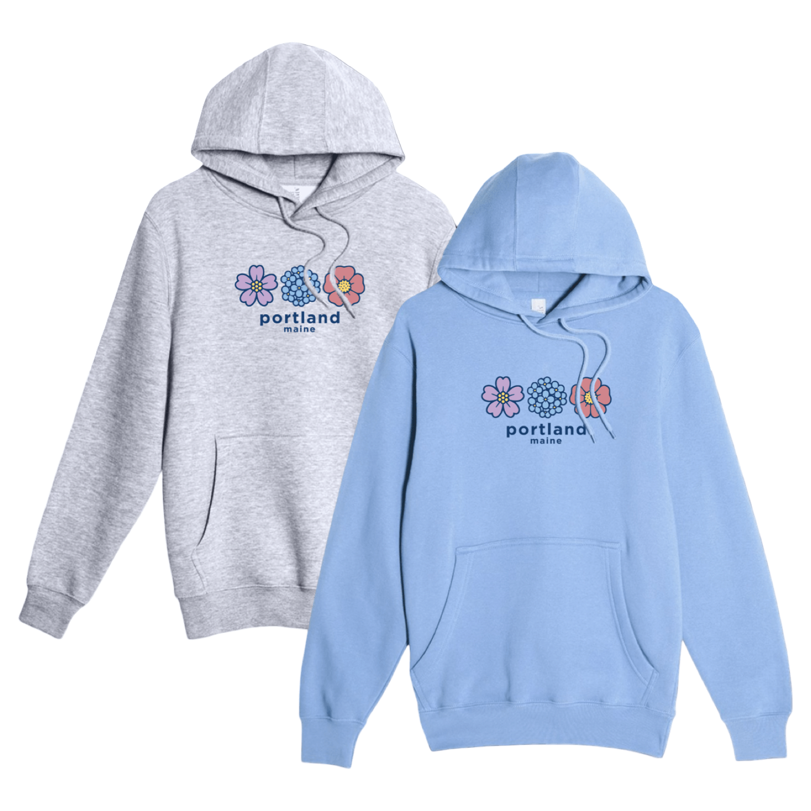 Cape Cod Clothing Company Portland Summer Bloom Comfort Fleece Hoodie