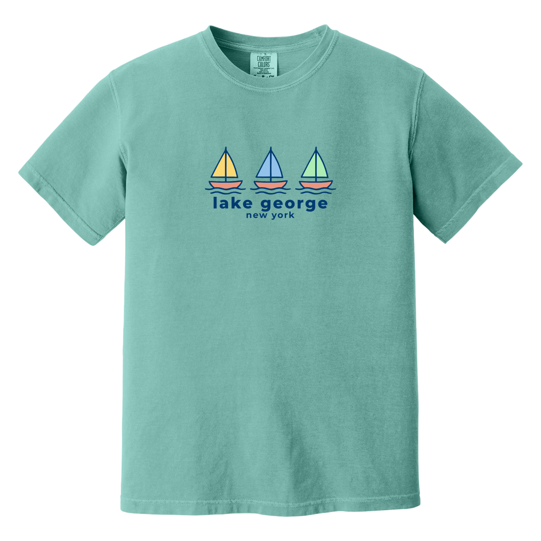 Cape Cod Clothing Company Lake George Summer Sails Comfort Colors T-Shirt