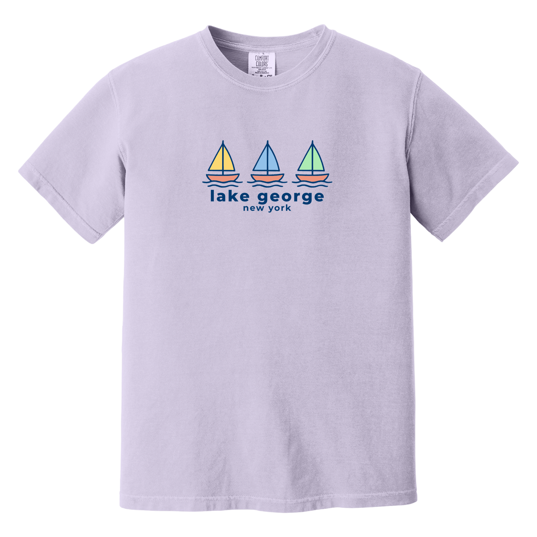 Cape Cod Clothing Company Lake George Summer Sails Comfort Colors T-Shirt