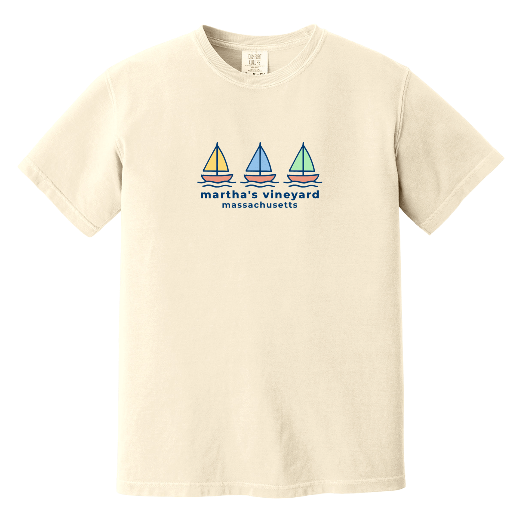 Cape Cod Clothing Company Martha's Vineyard Summer Sails Comfort Colors T-Shirt