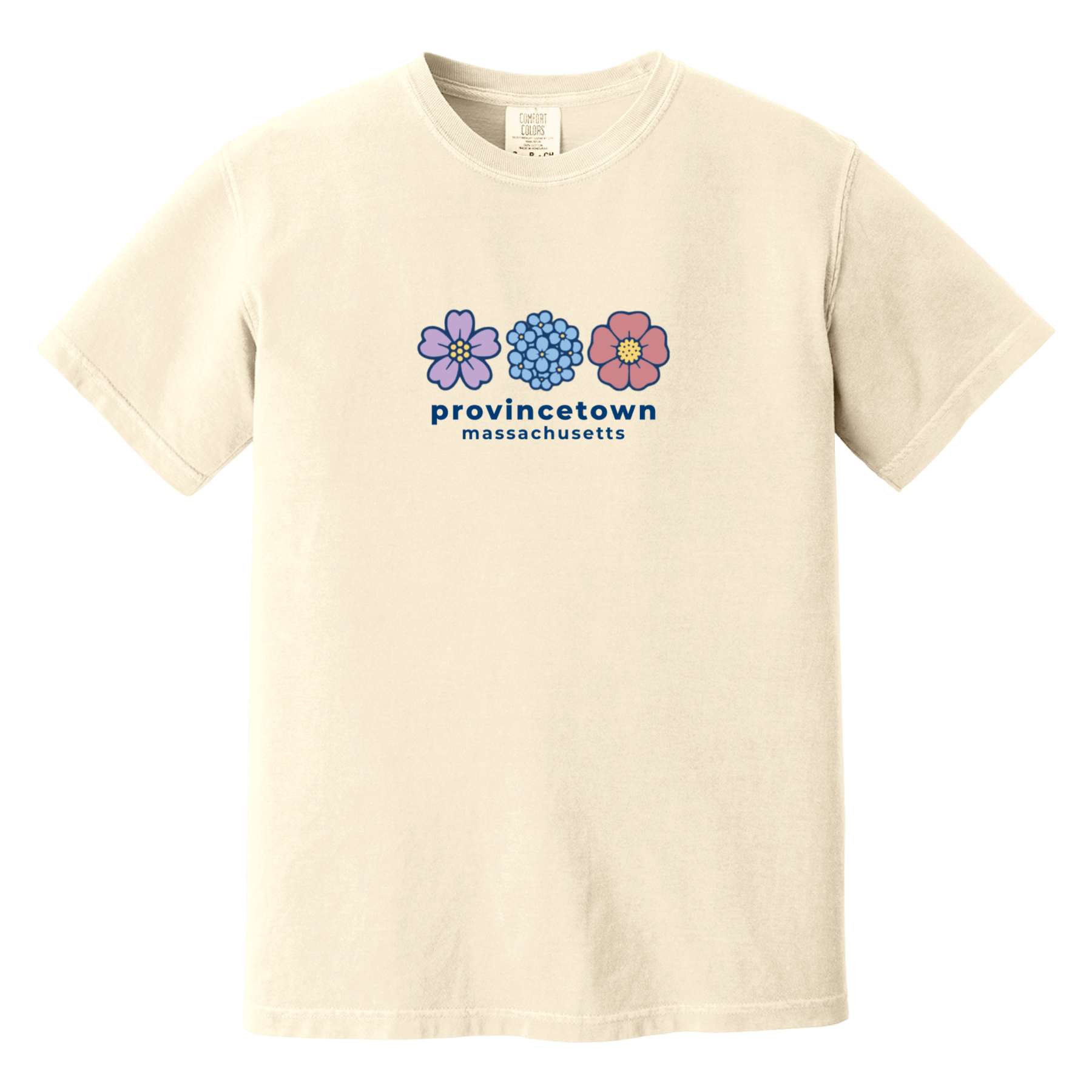 Cape Cod Clothing Company Provincetown Summer Bloom Comfort Colors T-Shirt