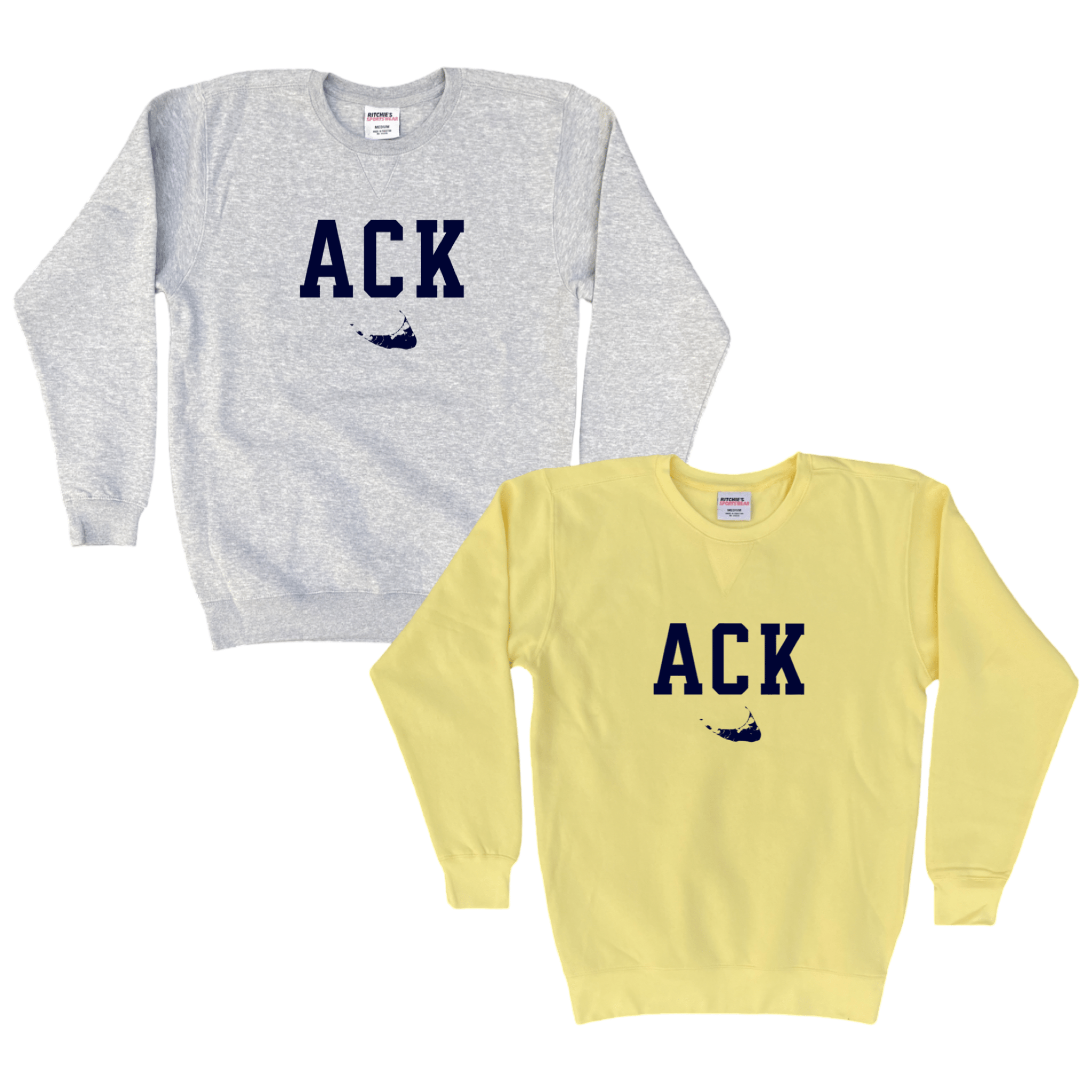 Cape Cod Clothing Company Nantucket ACK Fleece Crewneck Sweatshirt