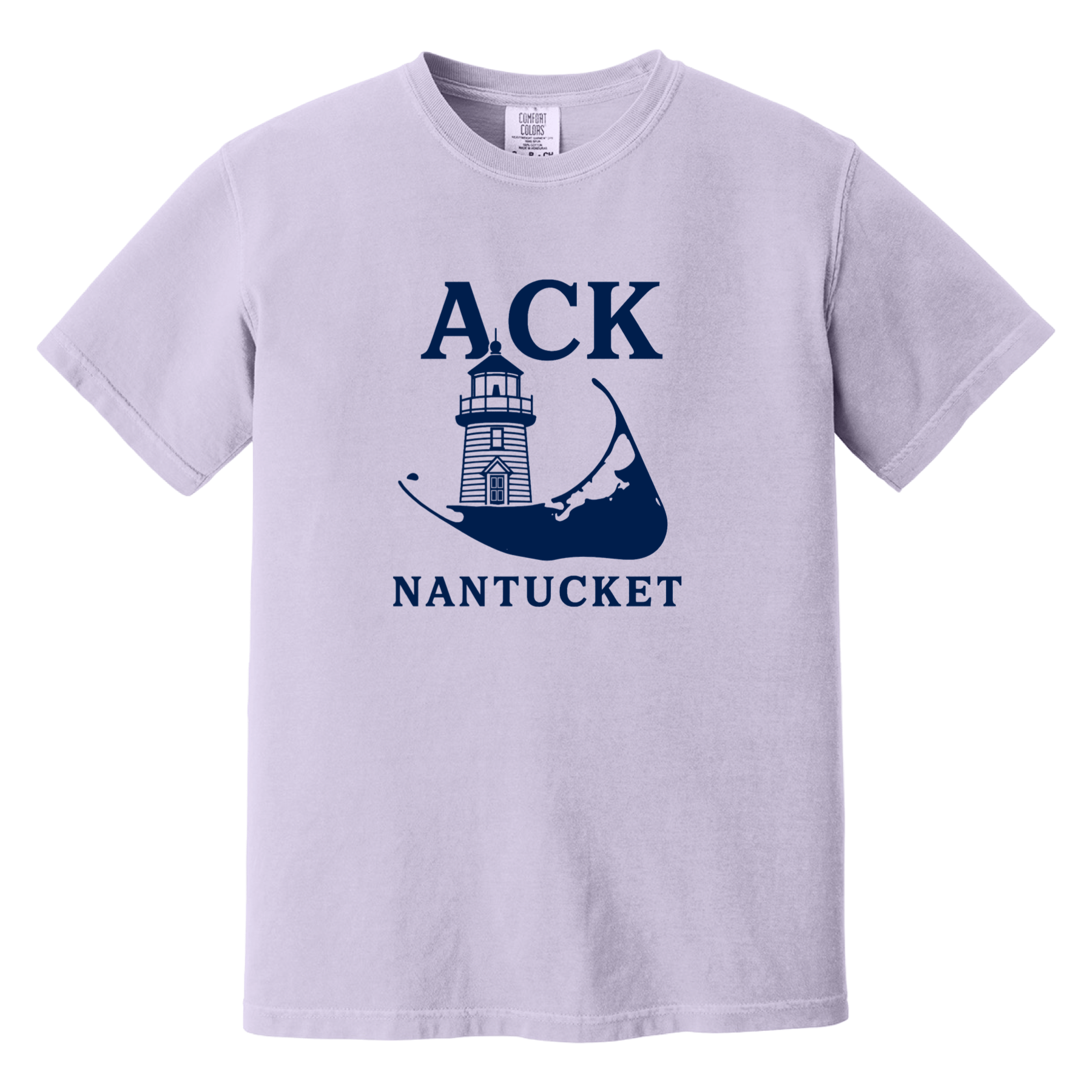 Cape Cod Clothing Company Nantucket ACK Lighthouse Comfort Colors T-Shirt