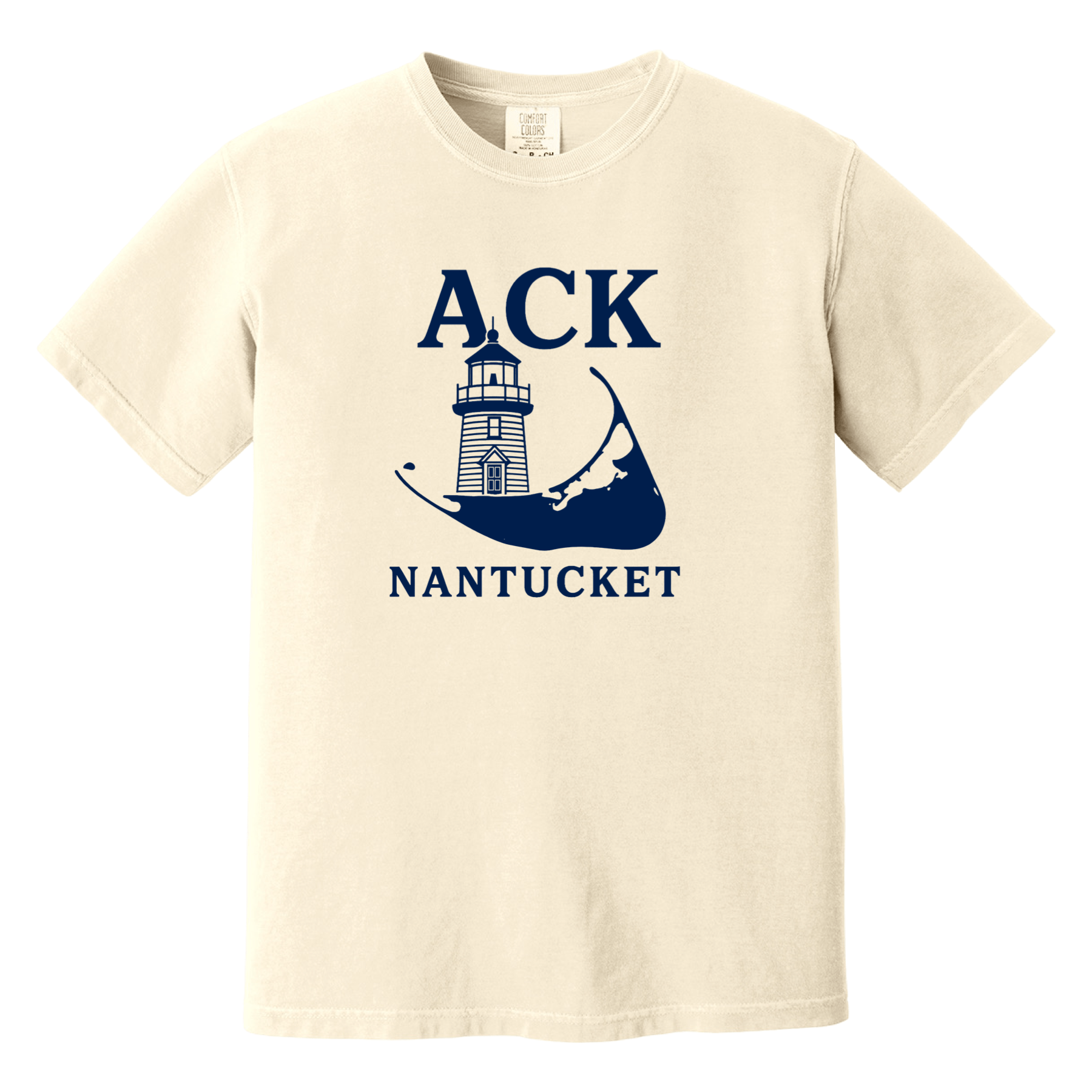 Cape Cod Clothing Company Nantucket ACK Lighthouse Comfort Colors T-Shirt