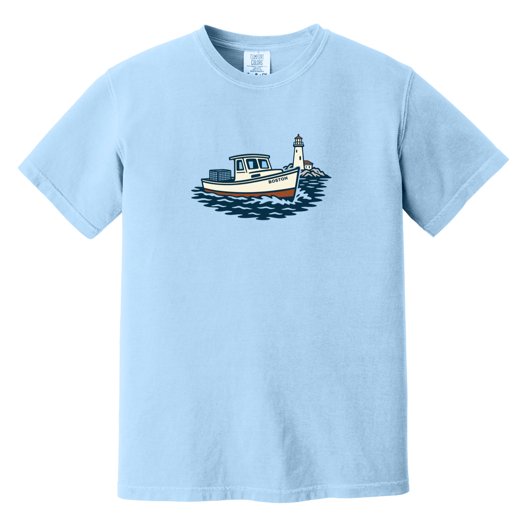 Cape Cod Clothing Company Boston Lobster Boat Comfort Colors T-Shirt