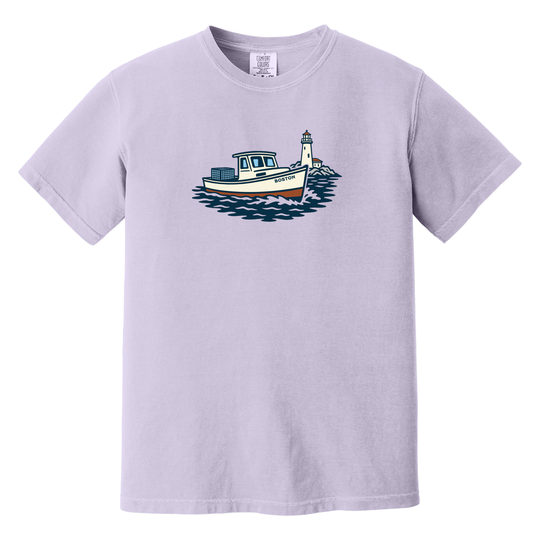 Boston Lobster Boat Comfort Colors T-Shirt